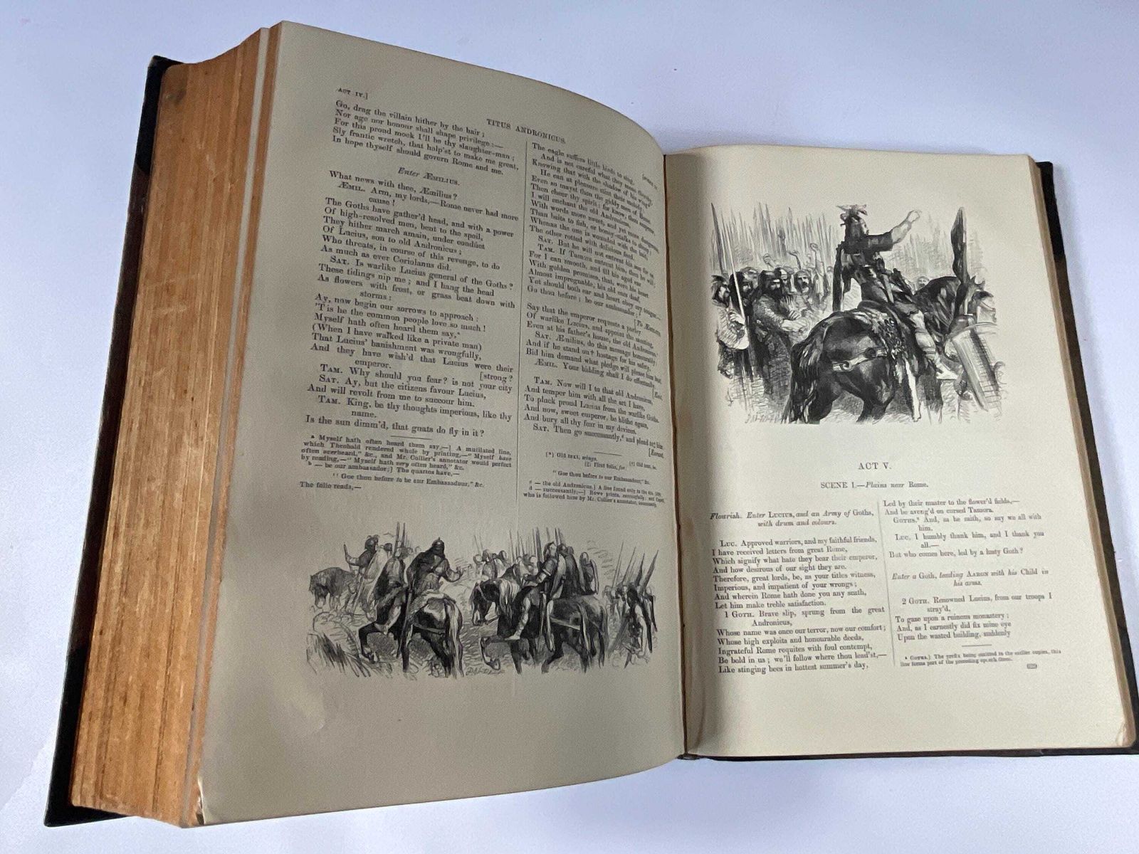 235.0 Antique Book Set, 'The Works Of Shakespeare' Edited By Chess Master Howard Staunton 1861, 3 Volumes photo