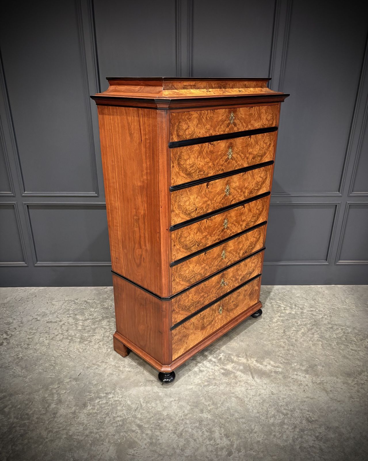 19th Century Walnut Tall Chest Of Drawers photo furniture
