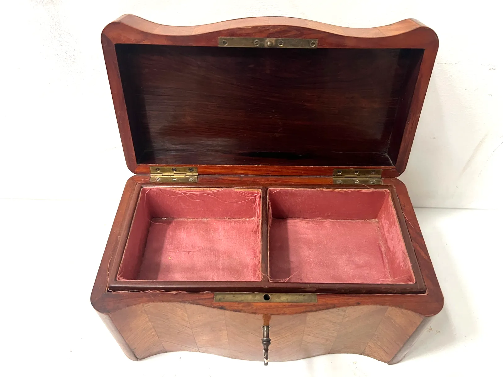 Napoleon Jewelry Box In Veneer Marquetry 19th Century photo for sale