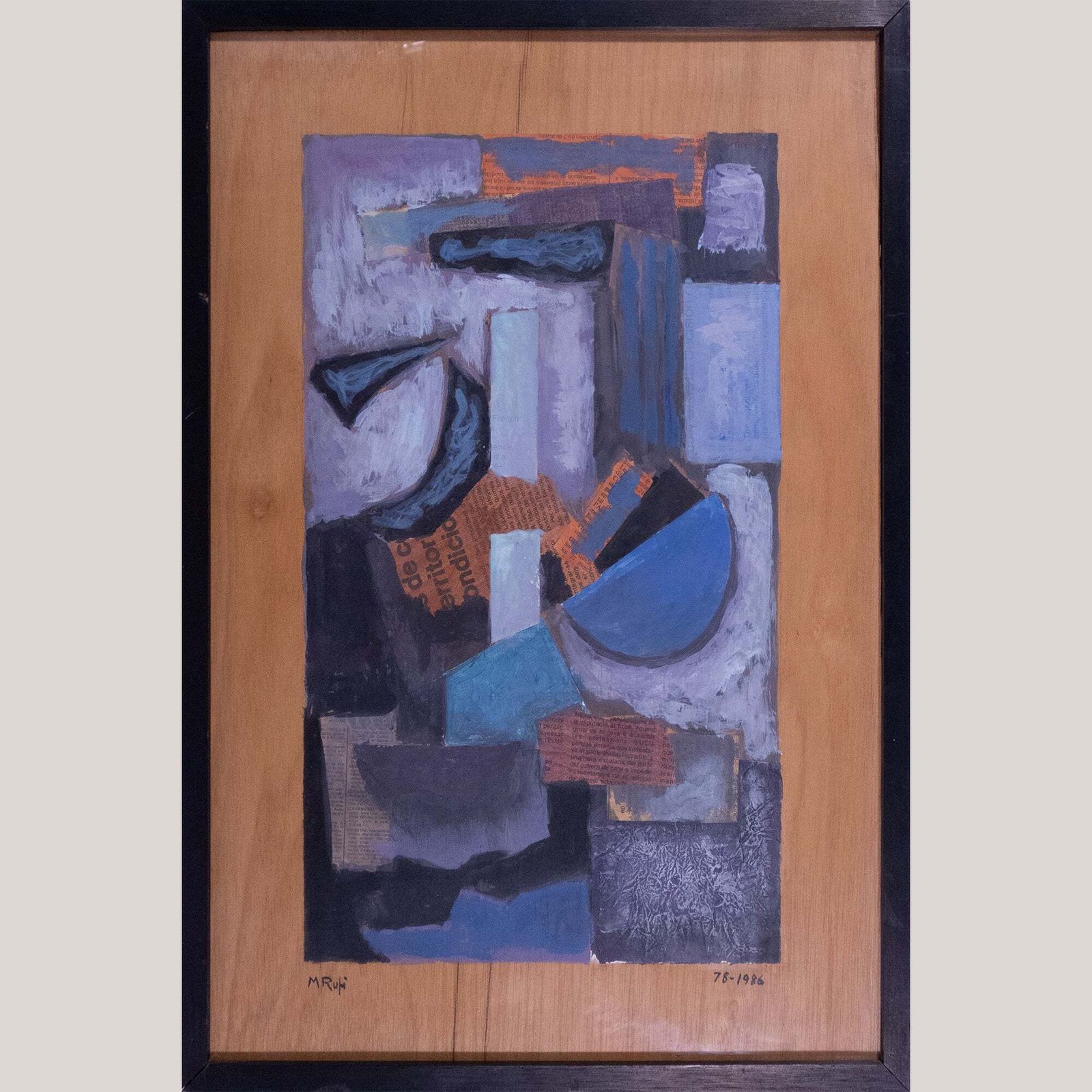 Geometrische Collage Abstractie Van Manuel Rufi Gibert, 1986 photo furniture