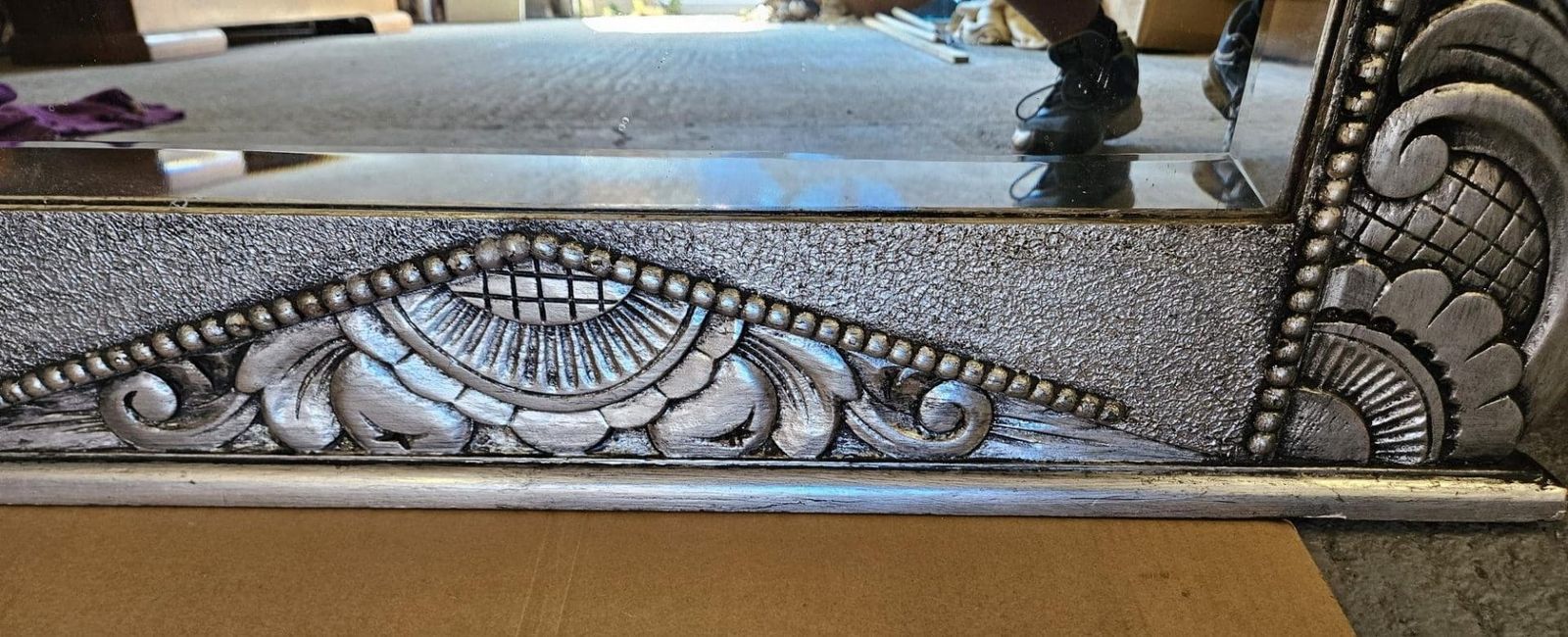 French Art Deco Silver Gilt Mirror photo buy