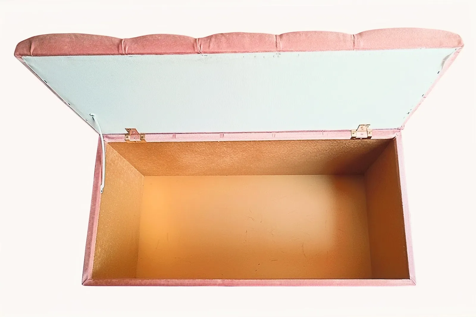Upholstered In Sumptuously Soft Pink Velour (Velvet) Fabric, It Features A Desirable Chesterfield Style (Deep Button) Tufted Top That Offers A Plush, photo vinterior