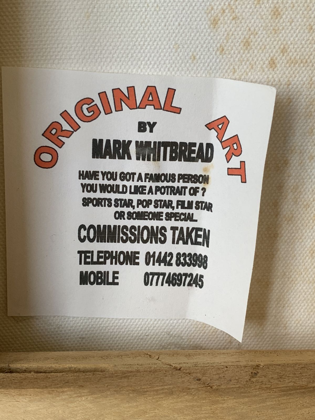 Impasto Silhouette Painting Of Mick Jagger By Mark Whitfield photo for sale