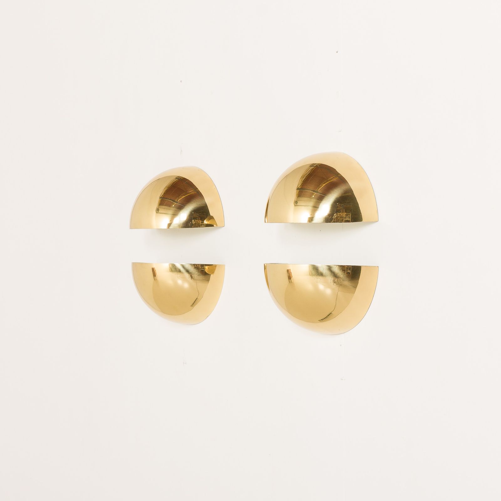 Italian Space Age Brass ‘Quebec’ Sconces By Gilla Giani For Tronconi, Set Of 2, 1980s. photo 998.0
