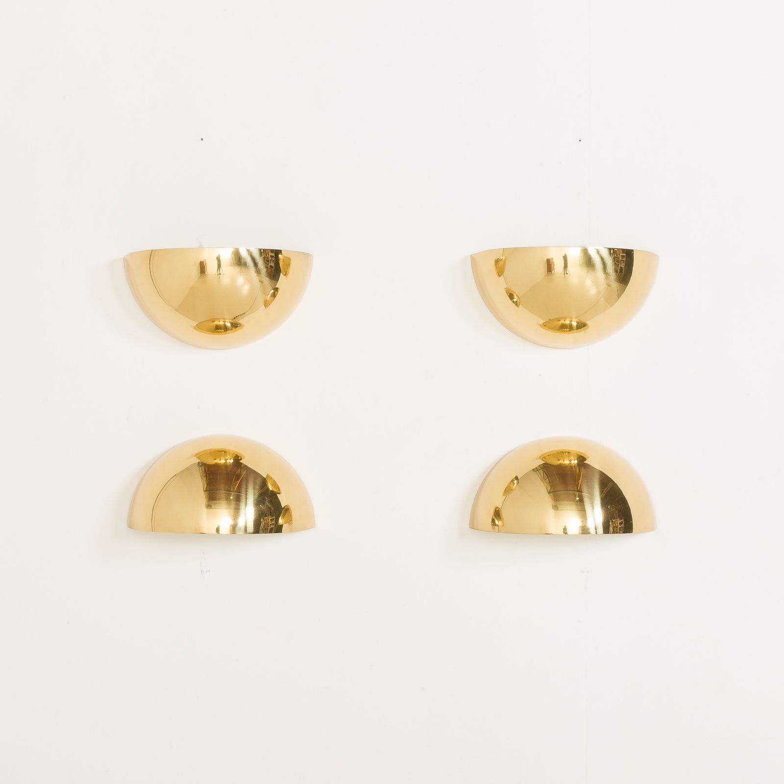 photo for sale Italian Space Age Brass ‘Quebec’ Sconces By Gilla Giani For Tronconi, Set Of 2, 1980s.
