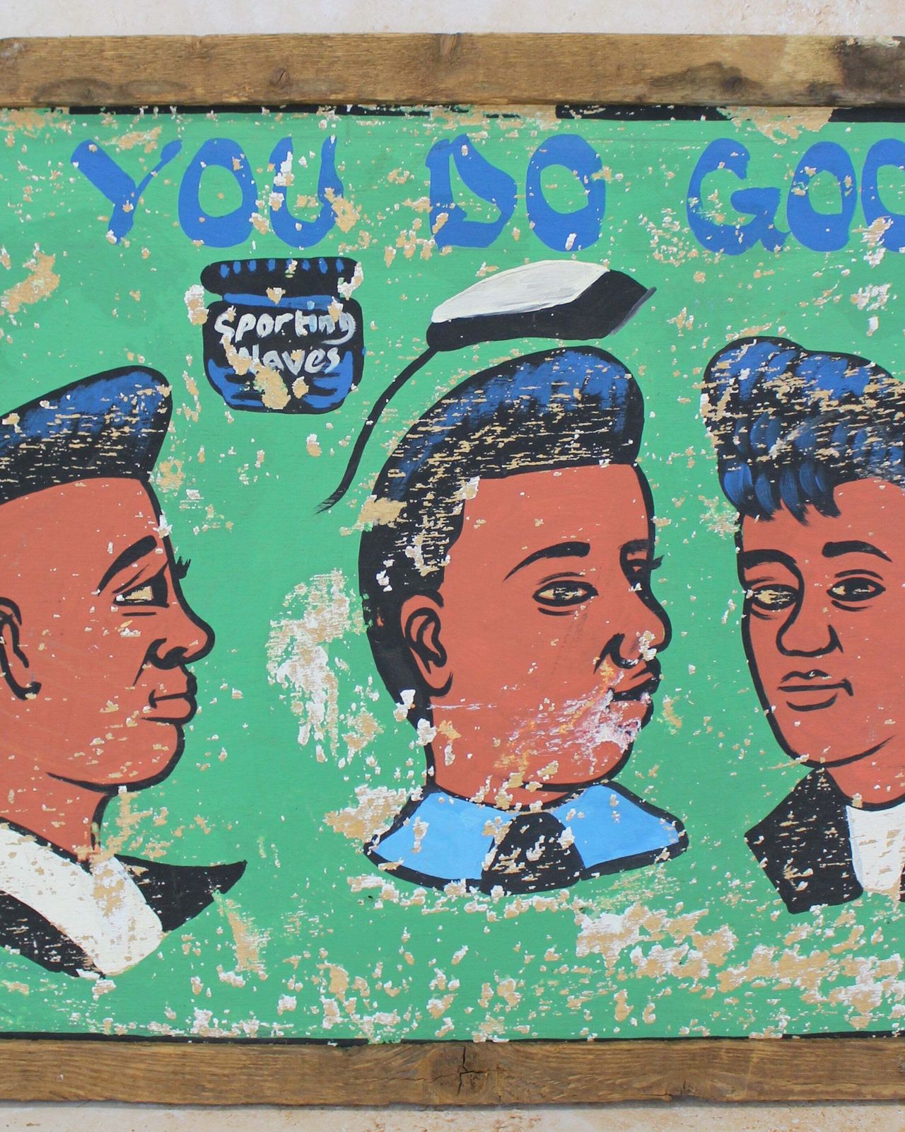 Vintage African Barber Sign   138.1 photo furniture