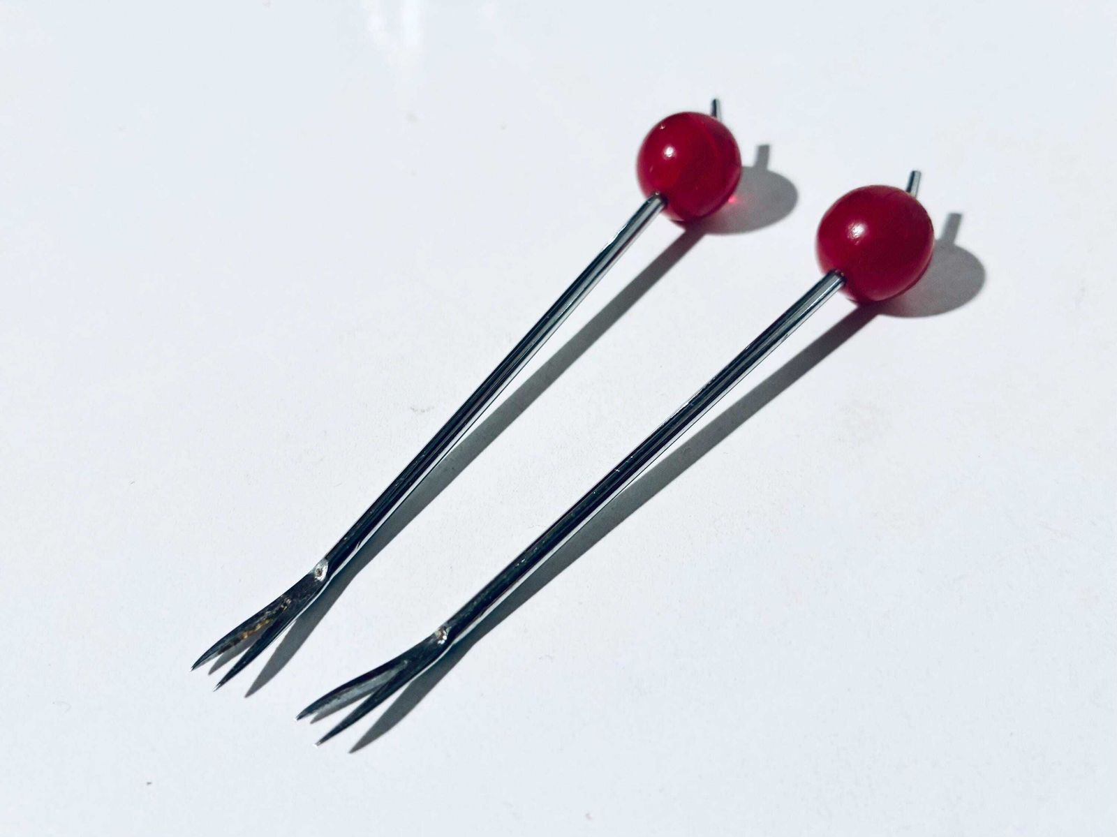 Art Deco French Cherry Design Ebony Wood Punch Bowl Cocktail 12 Forks Holder Set With Spoon photo vinterior