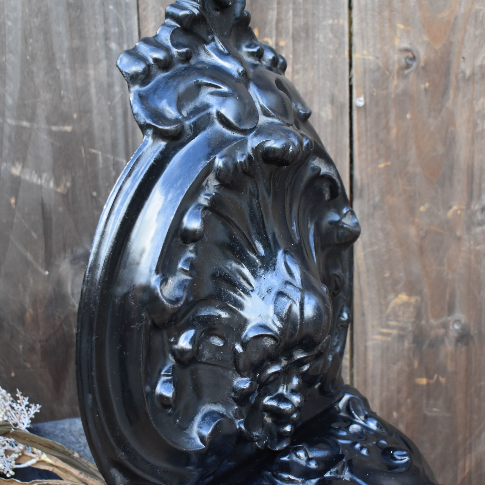 Antique 19th Century French Cast Iron Japanned Helmet Coal Scuttle Fireside Bin photo 195.0