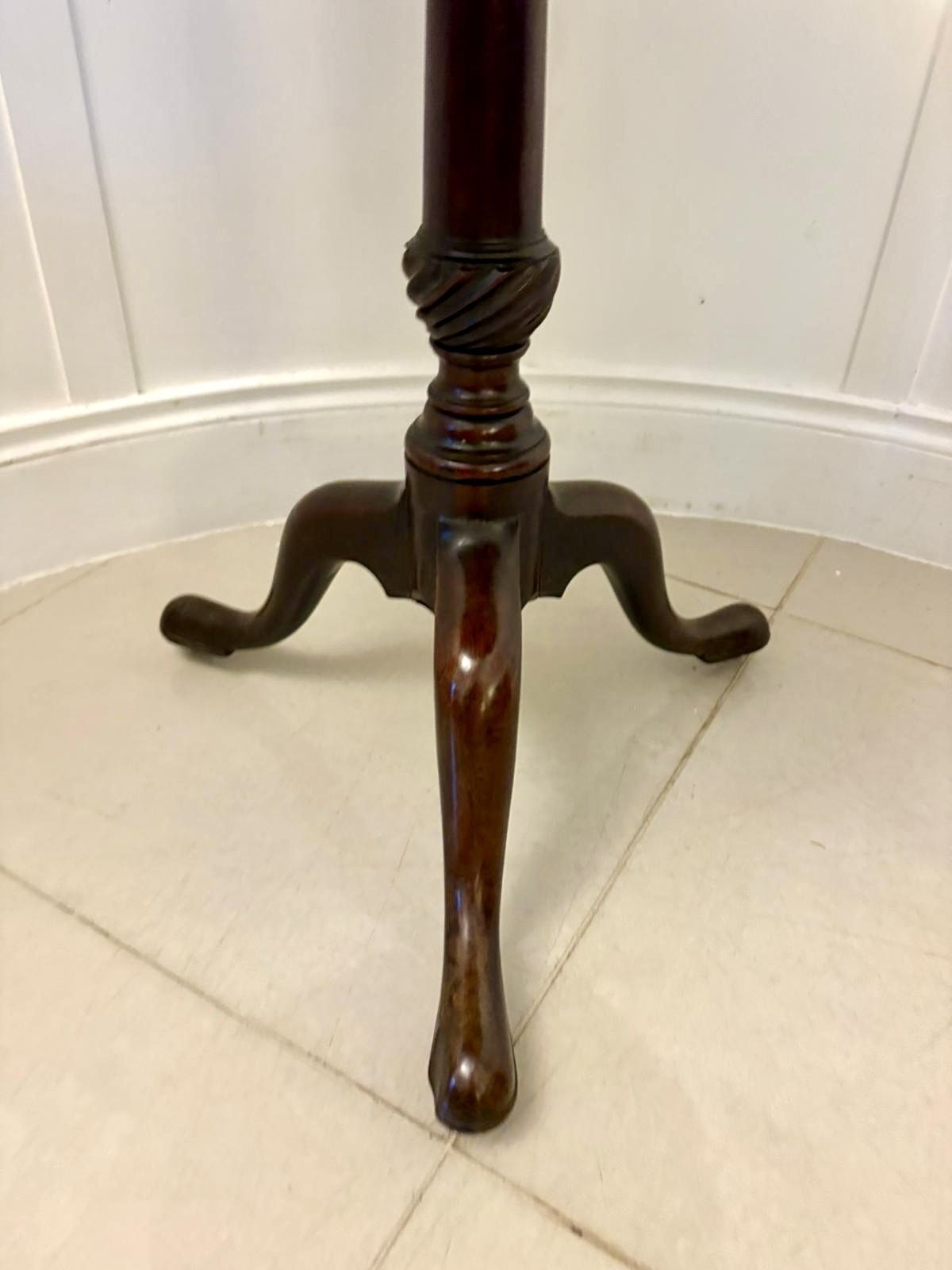 Antique 18th Century Quality Chippendale Mahogany Tilt Top Tripod Table photo buy