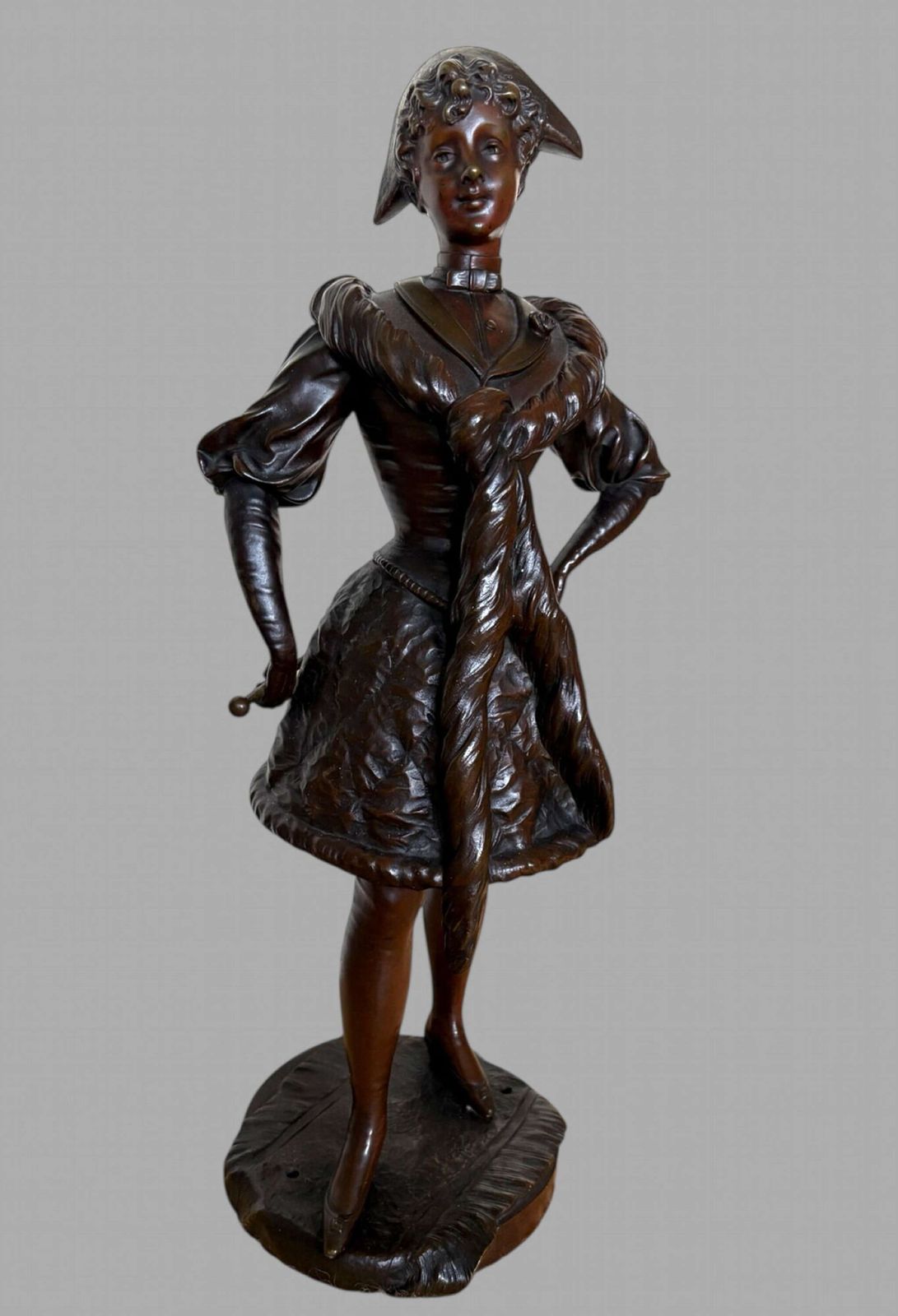 Sylvain Kinsburger   Bronze  Young Lady In Costume C1910 photo furniture