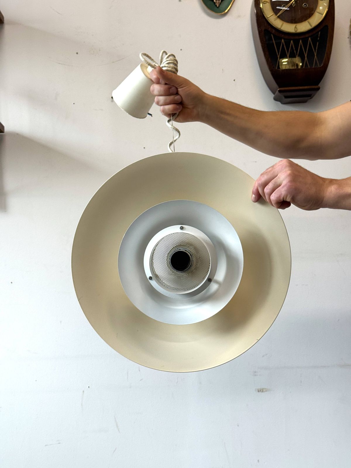Adjustable Pendant Lamp, 1970s Sweden, Mid C, Vintage photo 278.0