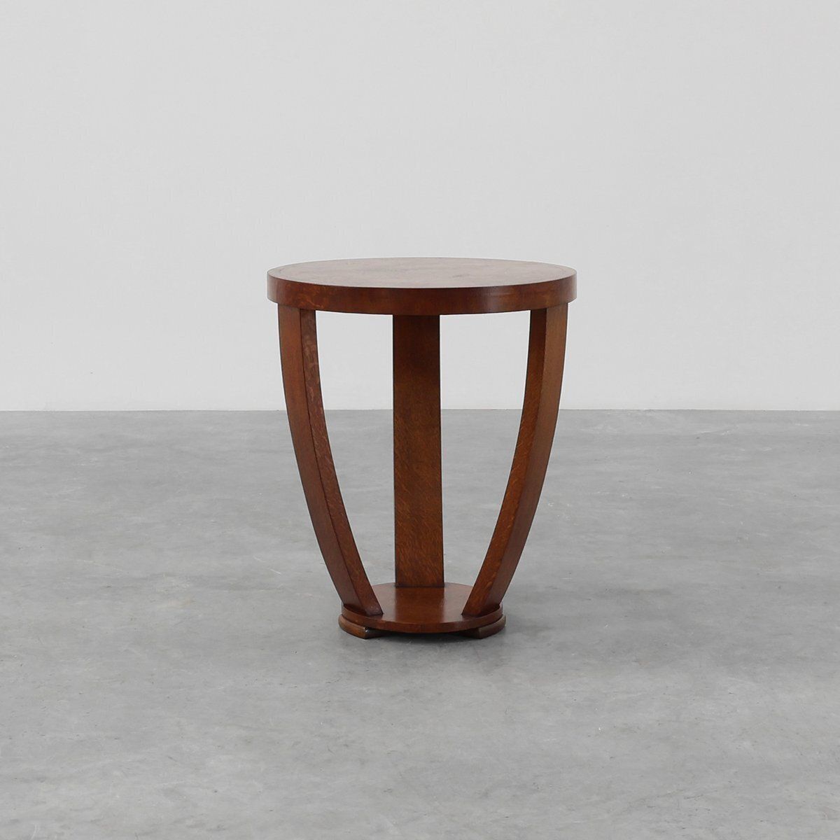 Art Deco Side Table In Wood And Chess Style Veneered Top, 1940