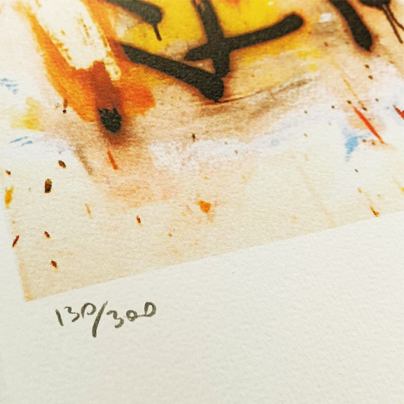 Jean Michel Basquiat Limited Edition Lithograph Numbered In Pencil. Coa photo Art