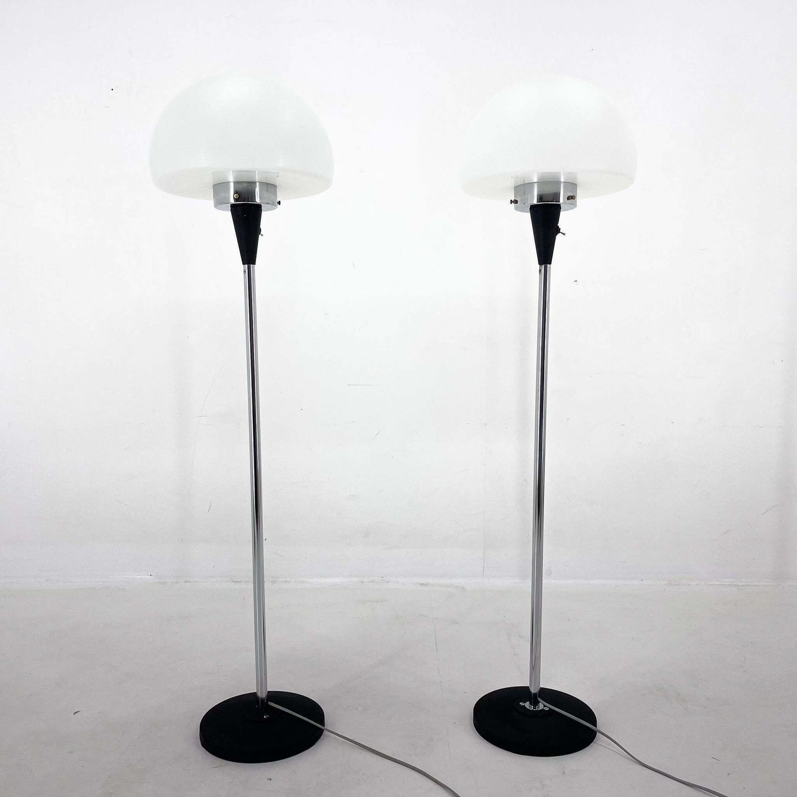 Pair Of Two Floor Lamps By Jaroslav Bejvl For Lidokov, 1960s photo furniture