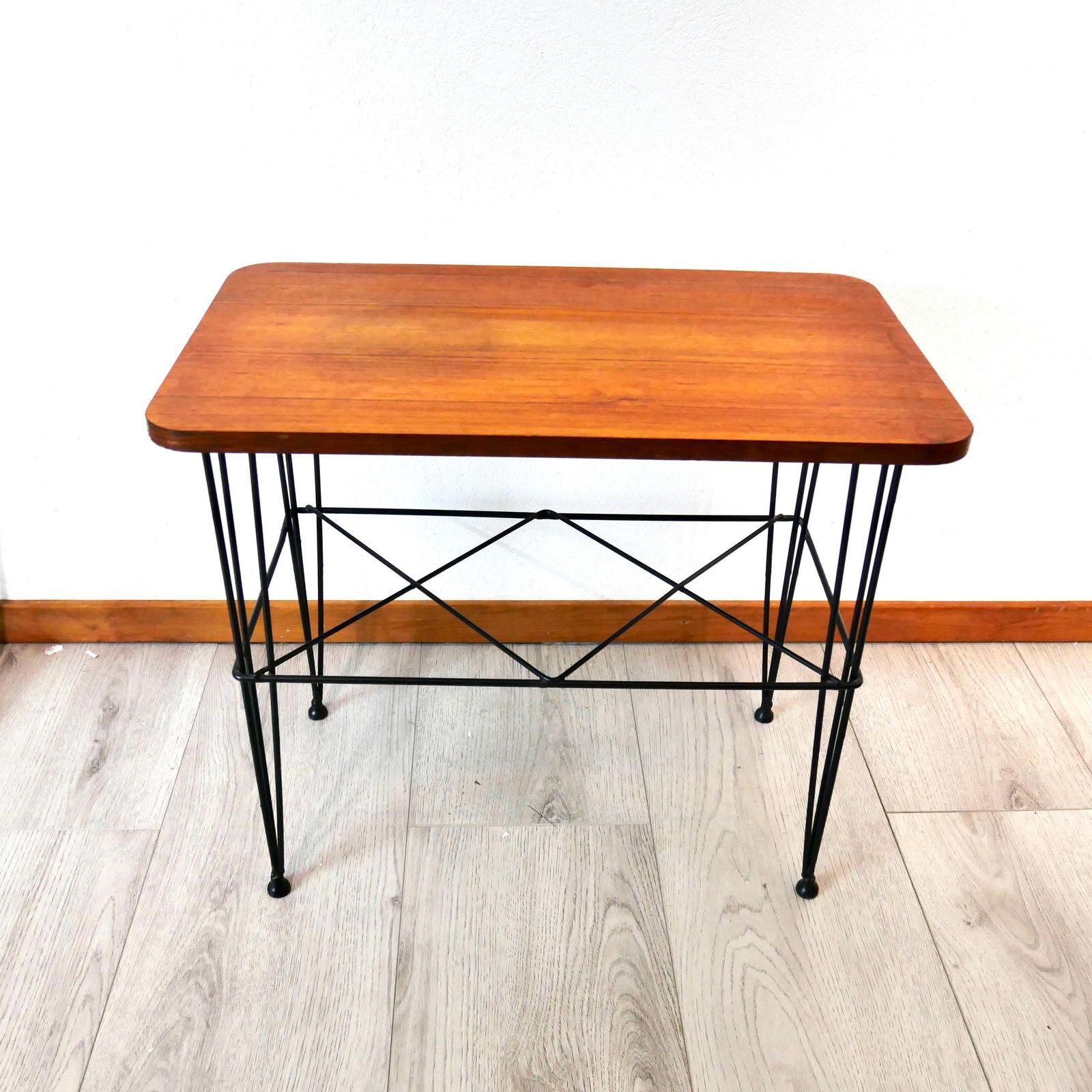 Mid Century Teak Wood Side Table – 1970s Scandinavian Furniture photo buy