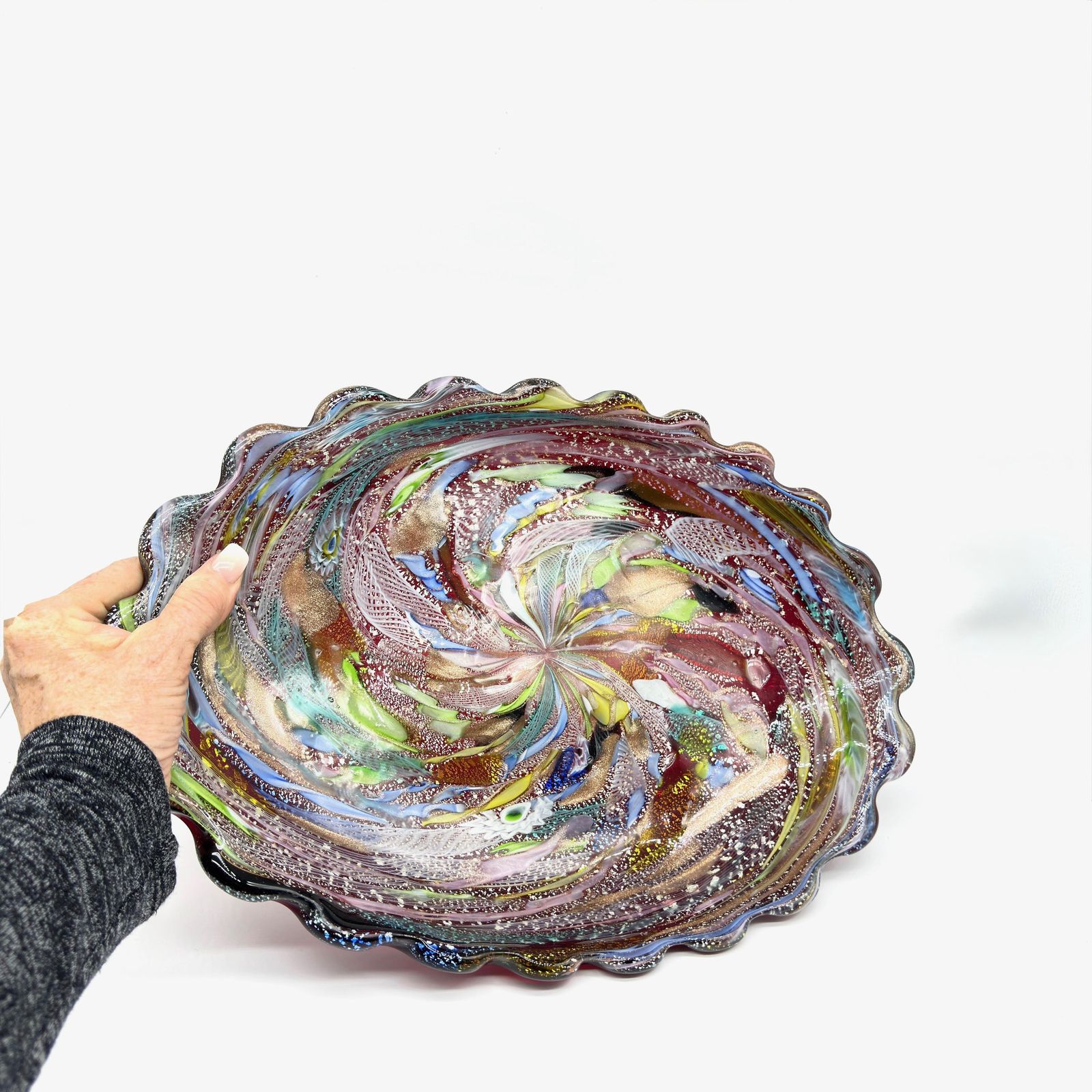 Vintage Murano Art Glass Bowl – Dino Martens For Avem, “Tutti Frutti” Series, 1950s photo vintage