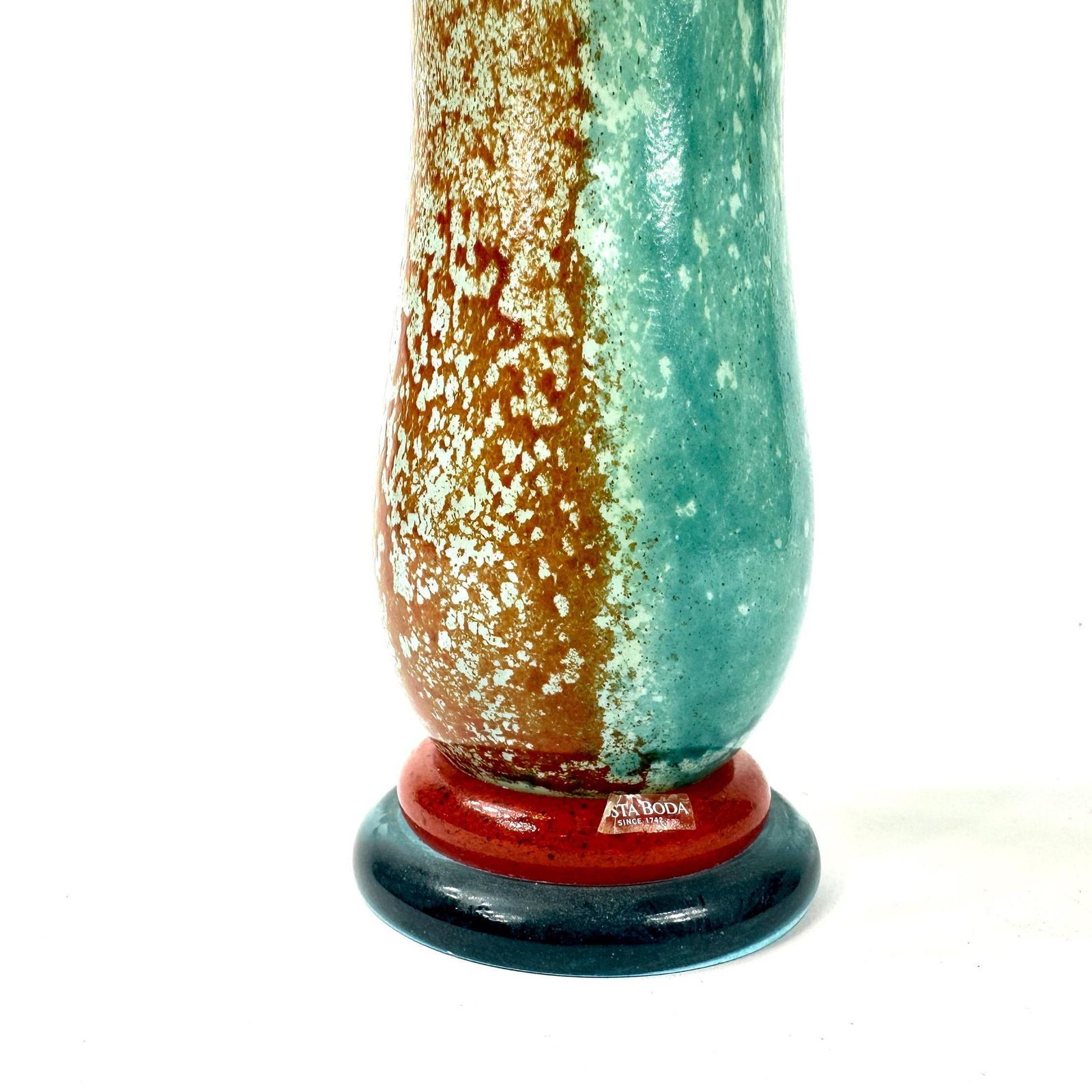 Kosta Boda Art Glass Vase: Kjell Engman "Can Can" Signed Swedish Mid Century Modern photo furniture