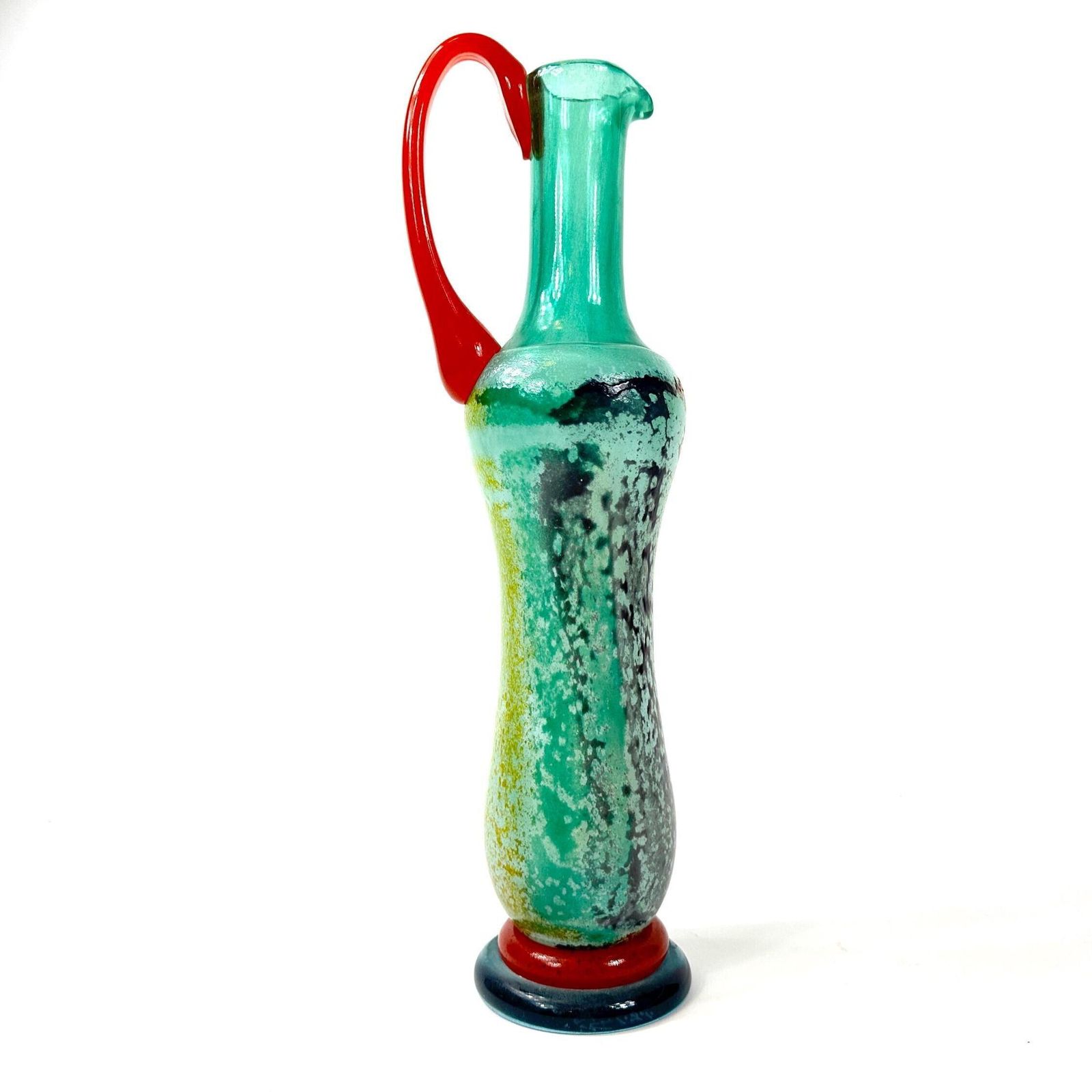 Kosta Boda Art Glass Vase: Kjell Engman "Can Can" Signed Swedish Mid Century Modern photo vintage
