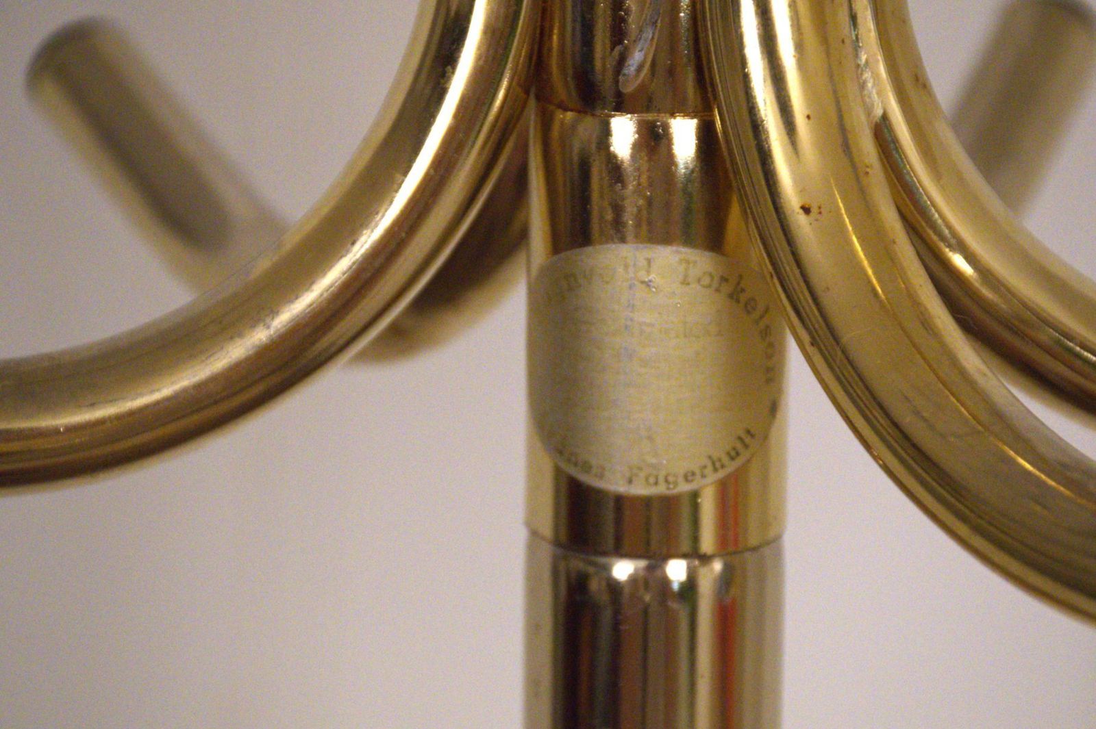 Swedish Brass Coat Hanger By Ragnvald Torkelson For Skånes Fagerhult, 1980s photo 774.0