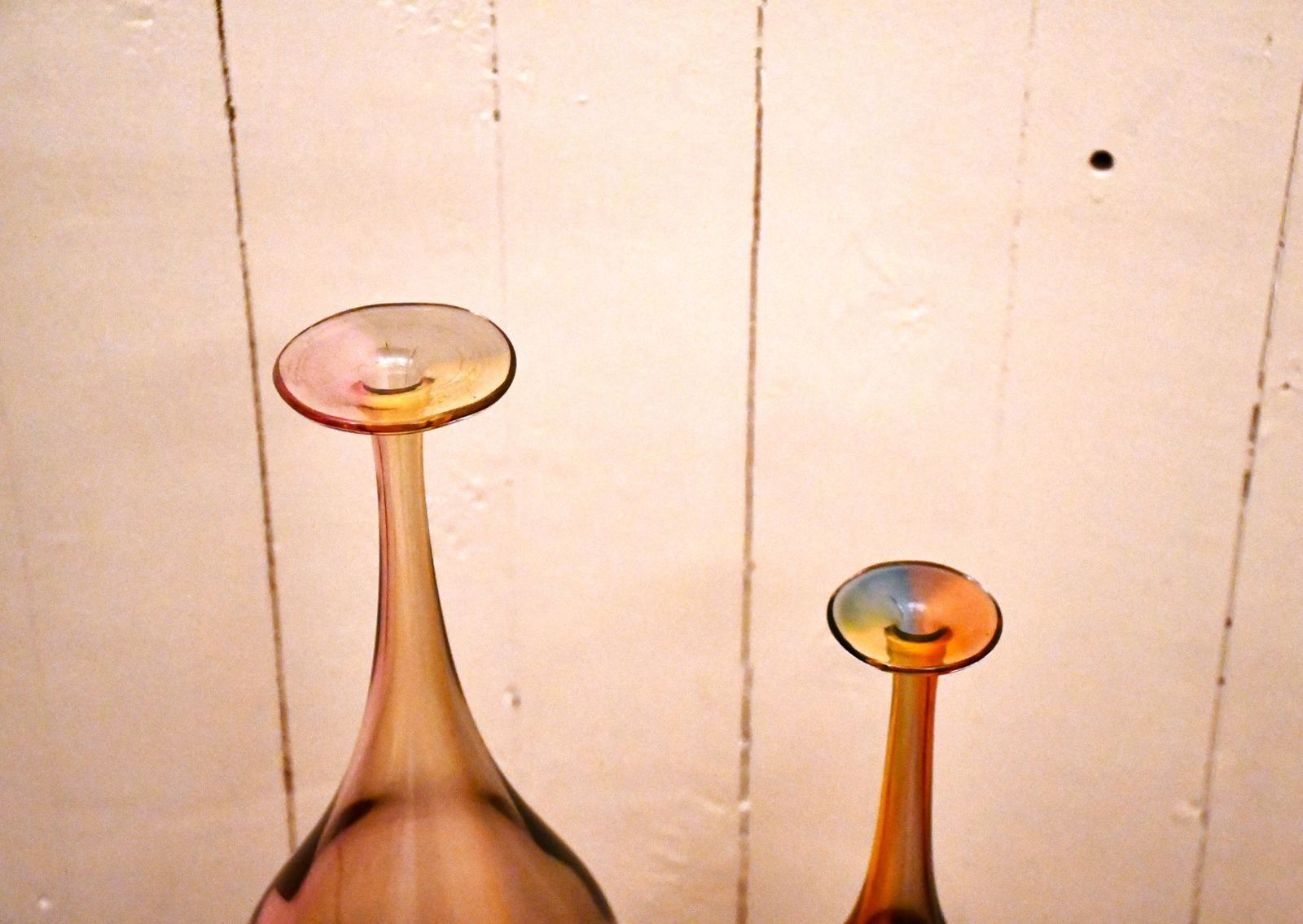 photo furniture Swedish Handblown Art Glass Bottle Vases By Kjell Engman For Kosta Boda, 1990s, Set Of 2