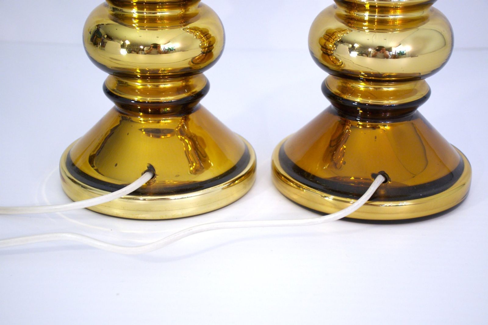 Swedish Modern Art Glass Table Lamps By Gustav Leek For Alsterfors, 1960s, Set Of 2 photo buy