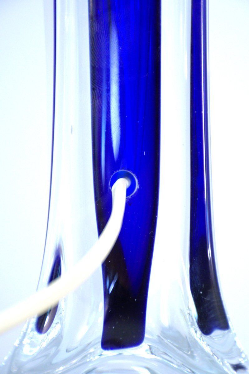 photo furniture Swedish Modern Art Glass Table Lamp By Paul Kedelf For Flygsfors Glasbruk, 1950s