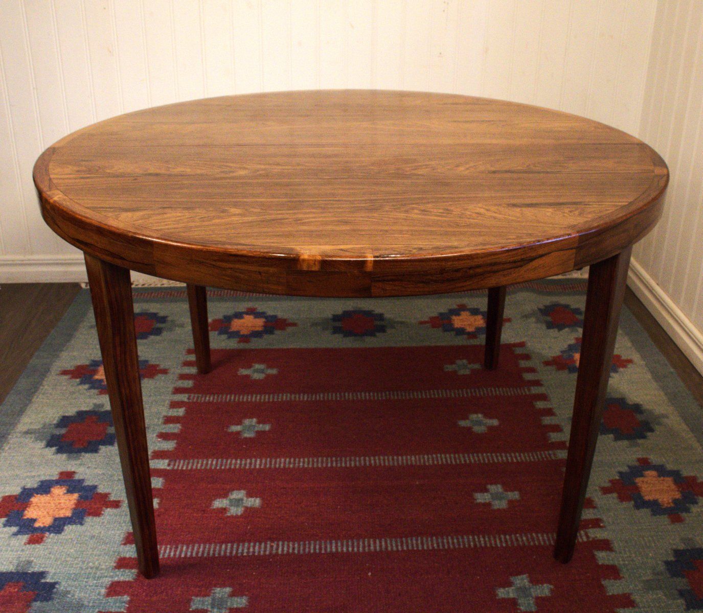 Danish Rosewood Extendable Dining Table By Kai Kristiansen, 1960s, Set Of 3 photo for sale