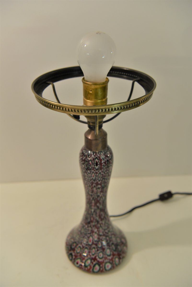 Large Vintage Millefiori Glass And Brass Table By Fratelli Toso, 1940s photo buy
