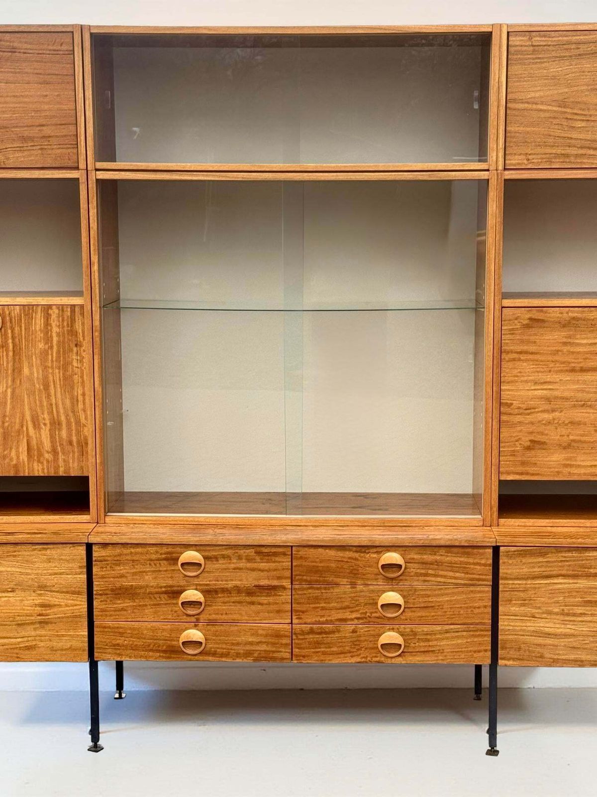 Model 430 Modular Wall System With Bar, Secretary And Display Cabinet In Walnut By Joachim Nebelung For Hellerau, 1973 photo vinterior