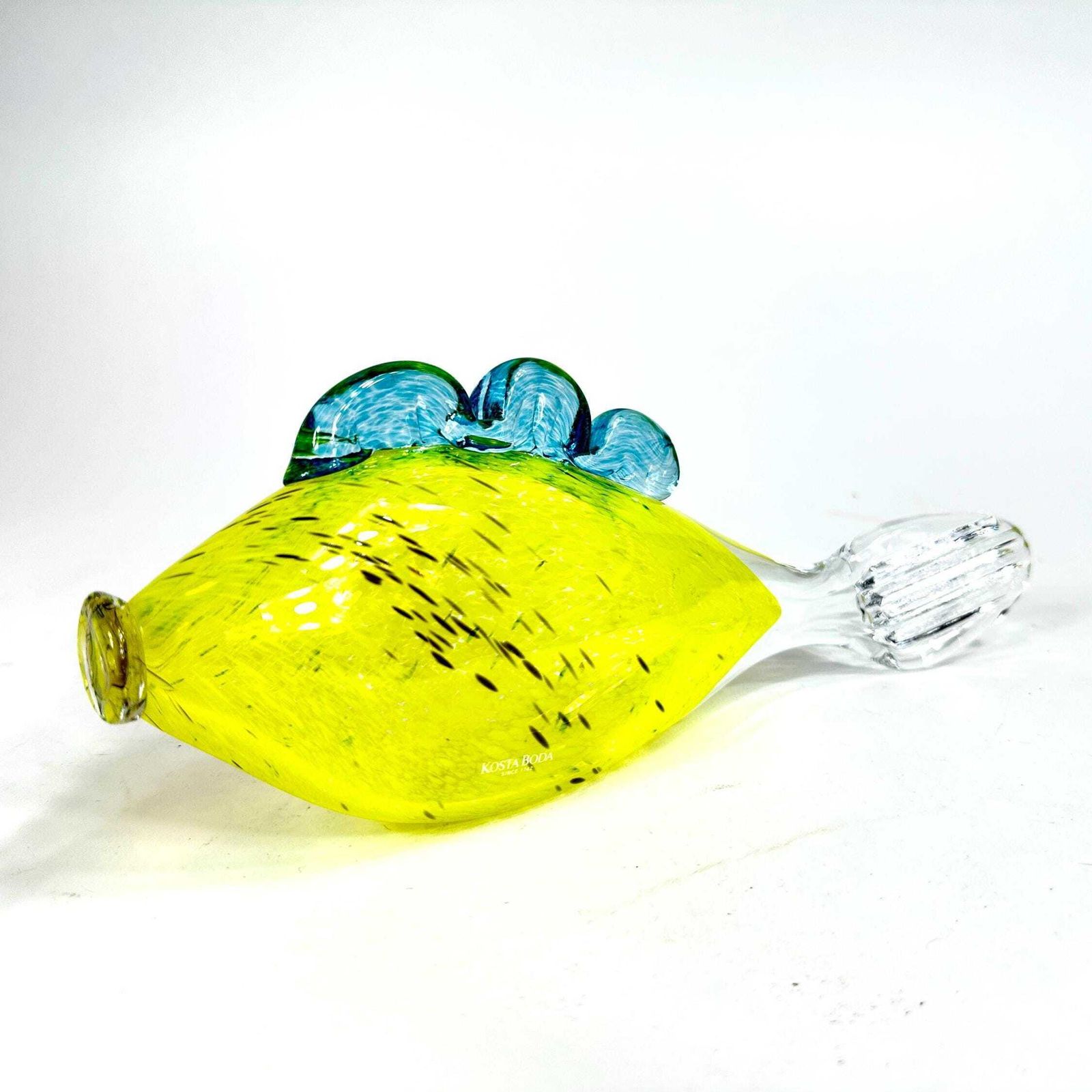 Vintage Kosta Boda Glass Fish Sculpture – Hand Blown Art, Signed & Labeled photo furniture