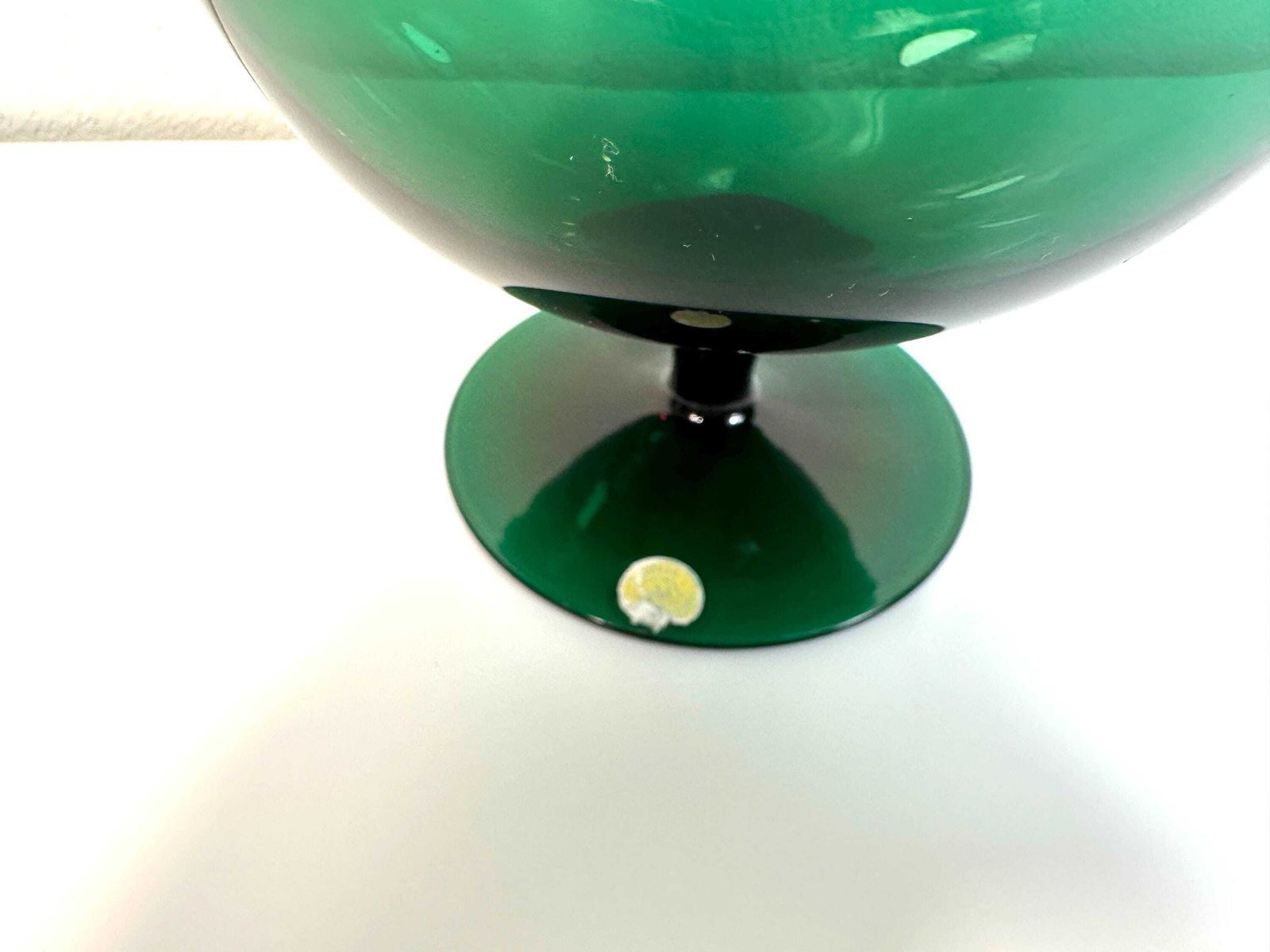 Large Green Balloon Brandy Glass Vase – 1960s/70s photo vinterior