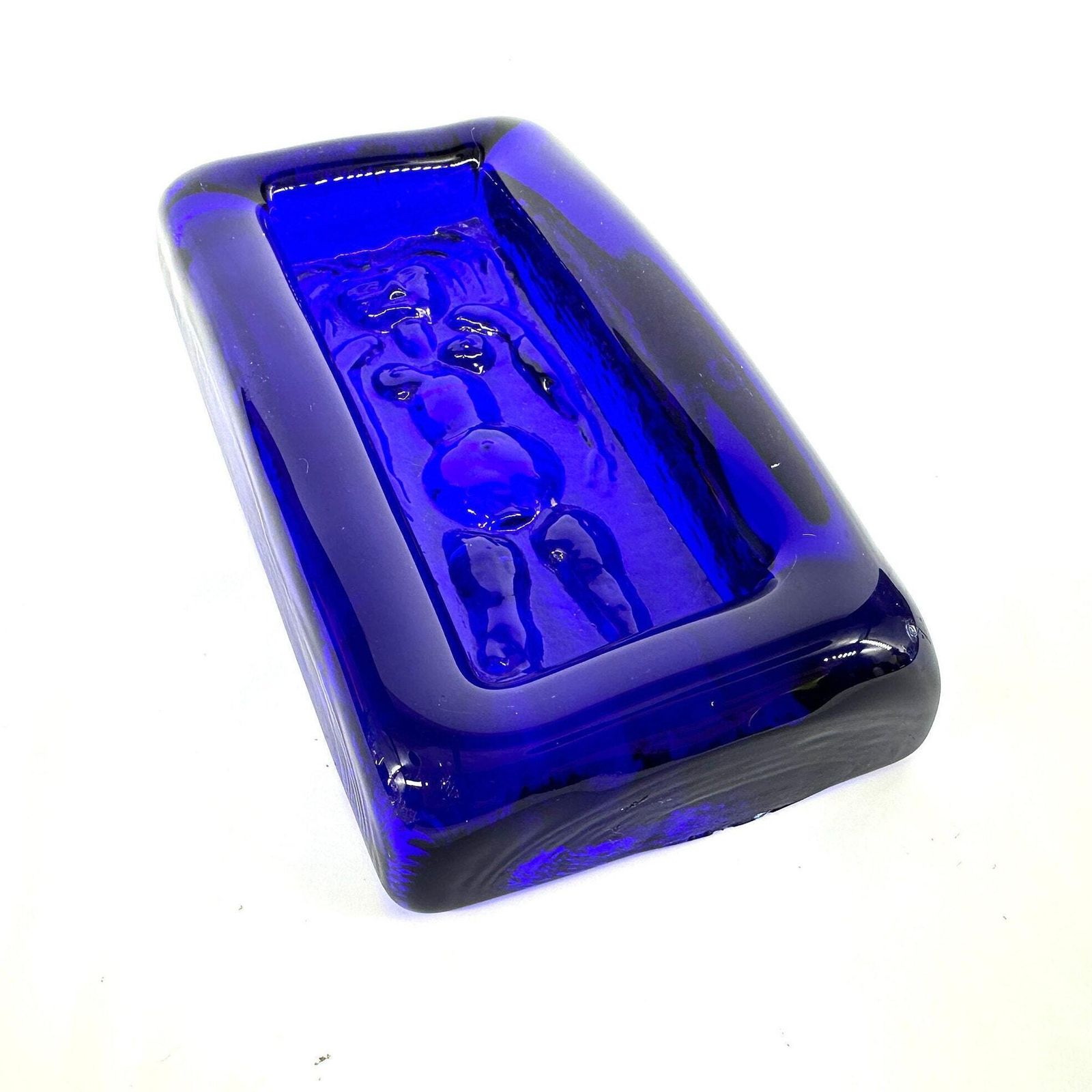 Scandinavian Art Glass – Erik Höglund For Kosta Boda, Cobalt Blue Nude Design photo furniture