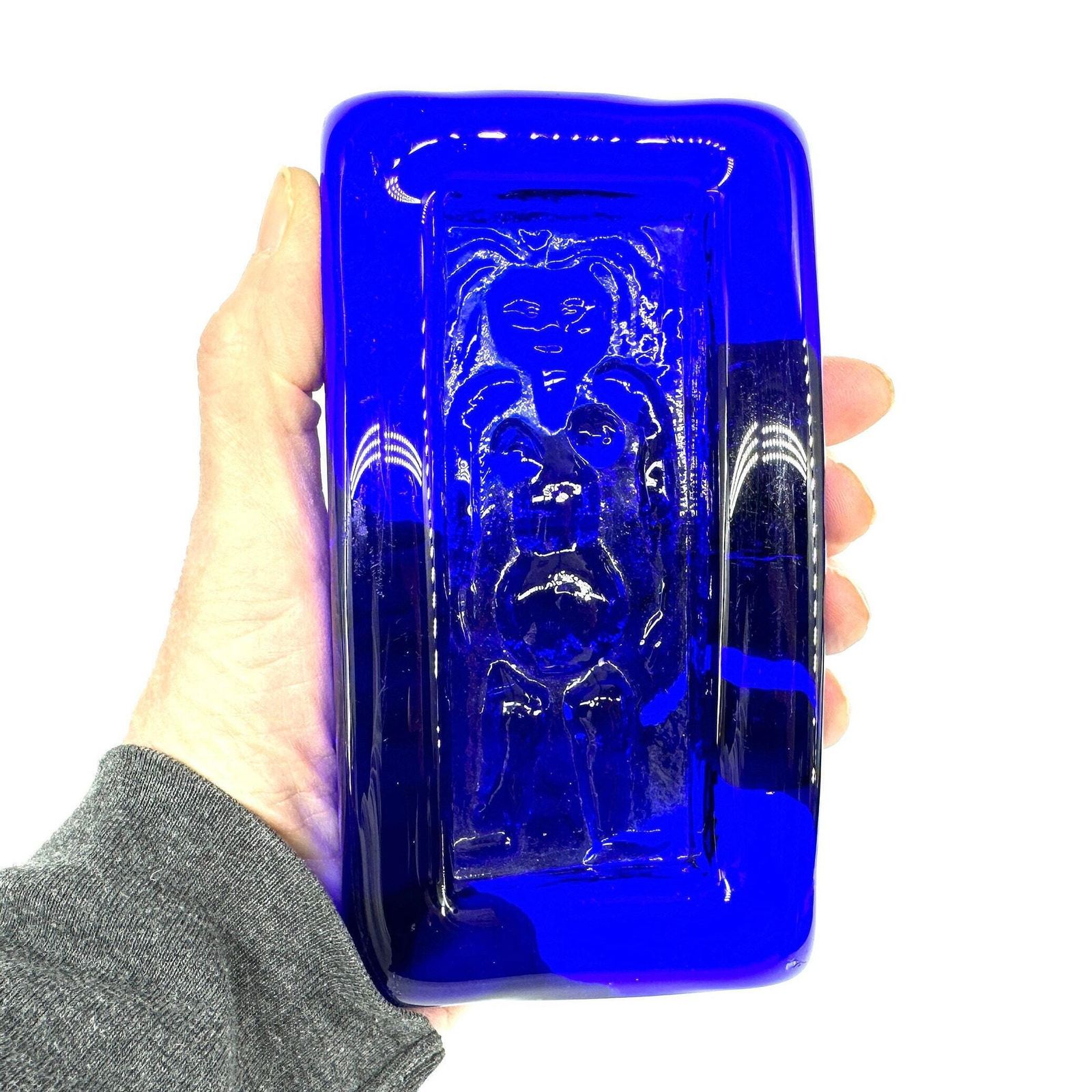 Scandinavian Art Glass – Erik Höglund For Kosta Boda, Cobalt Blue Nude Design photo buy
