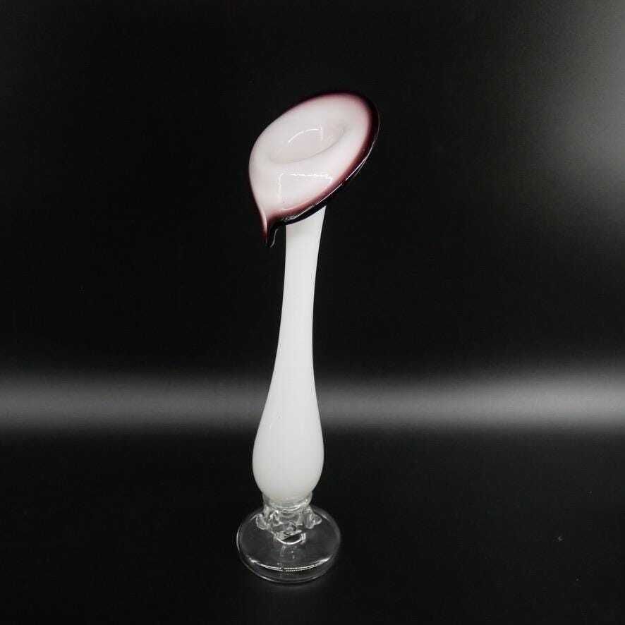 Vintage Murano Style Jack In The Pulpit Vase – Hand Blown Art Glass, 1960s photo vinterior