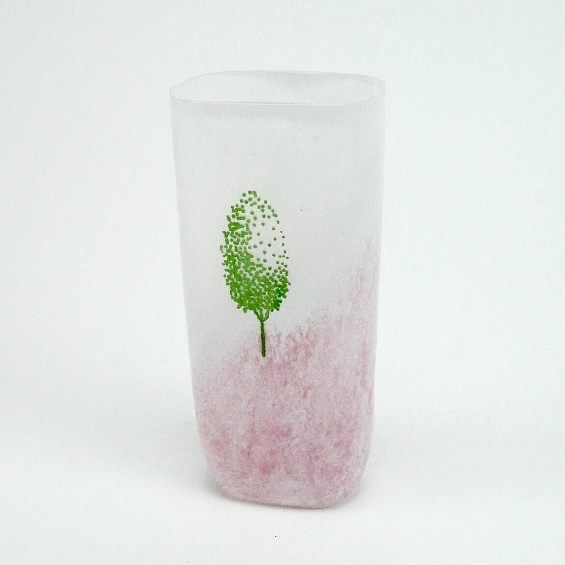 Kosta Boda "May" Series Vase – Kjell Engman, Signed Swedish Art Glass photo for sale