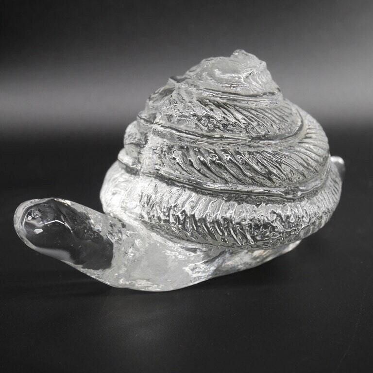 Pukeberg Snail Glass Sculpture By Uno Westerberg – Signed Vintage Swedish Paperweight Figurine photo furniture