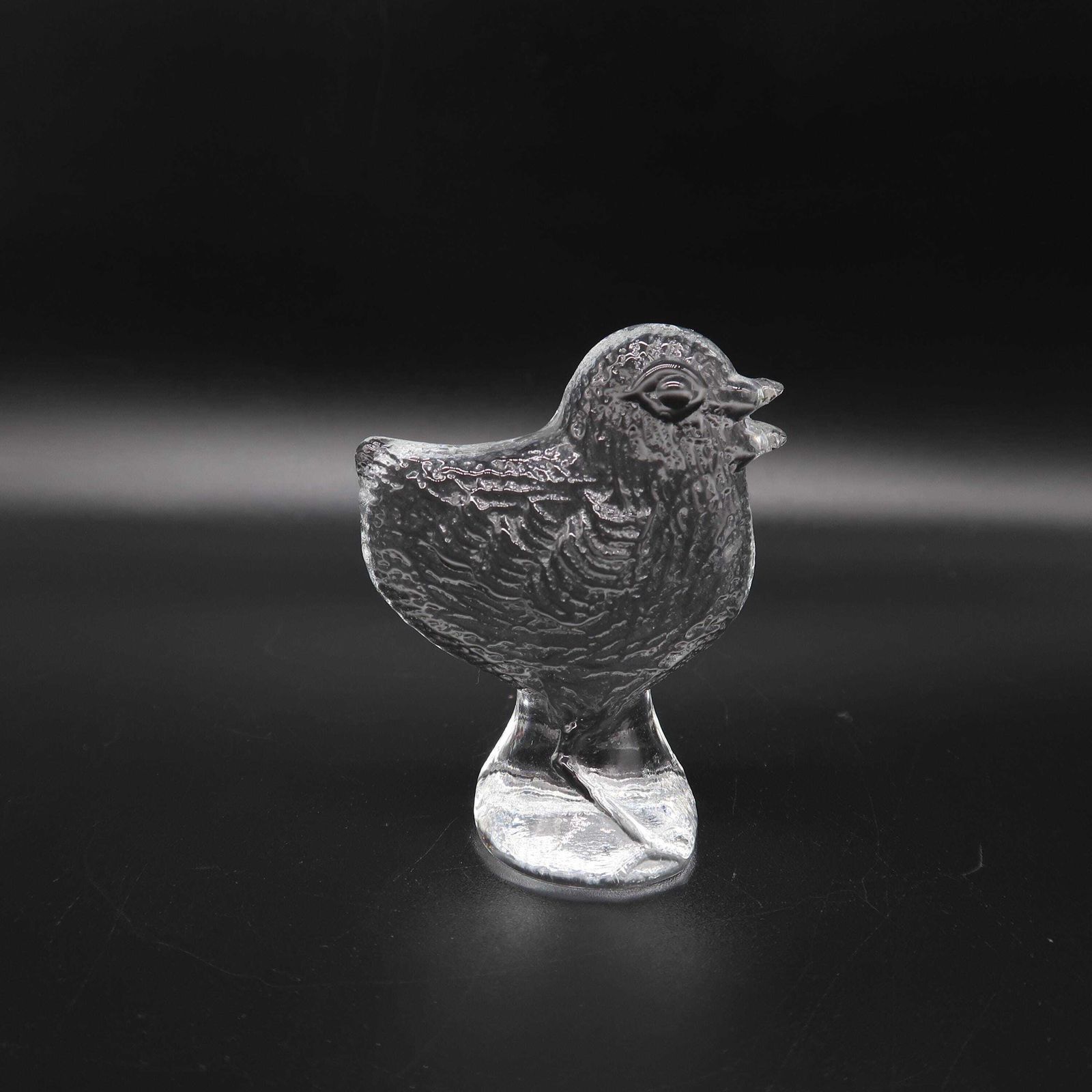 Kosta Boda Glass Chicken Figurine – Bertil Vallien Swedish Art Glass photo for sale
