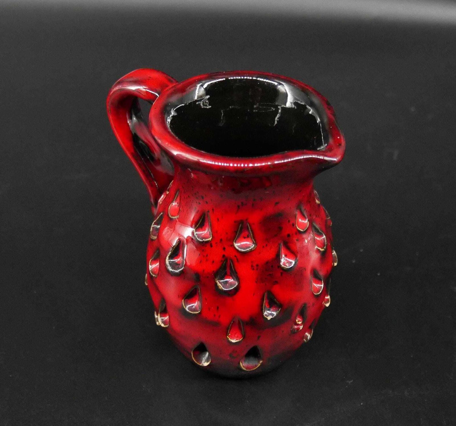 Vintage Fat Lava Ceramic Jug Vase By Fratelli Fanciullacci For Bitossi – 1960s Italy