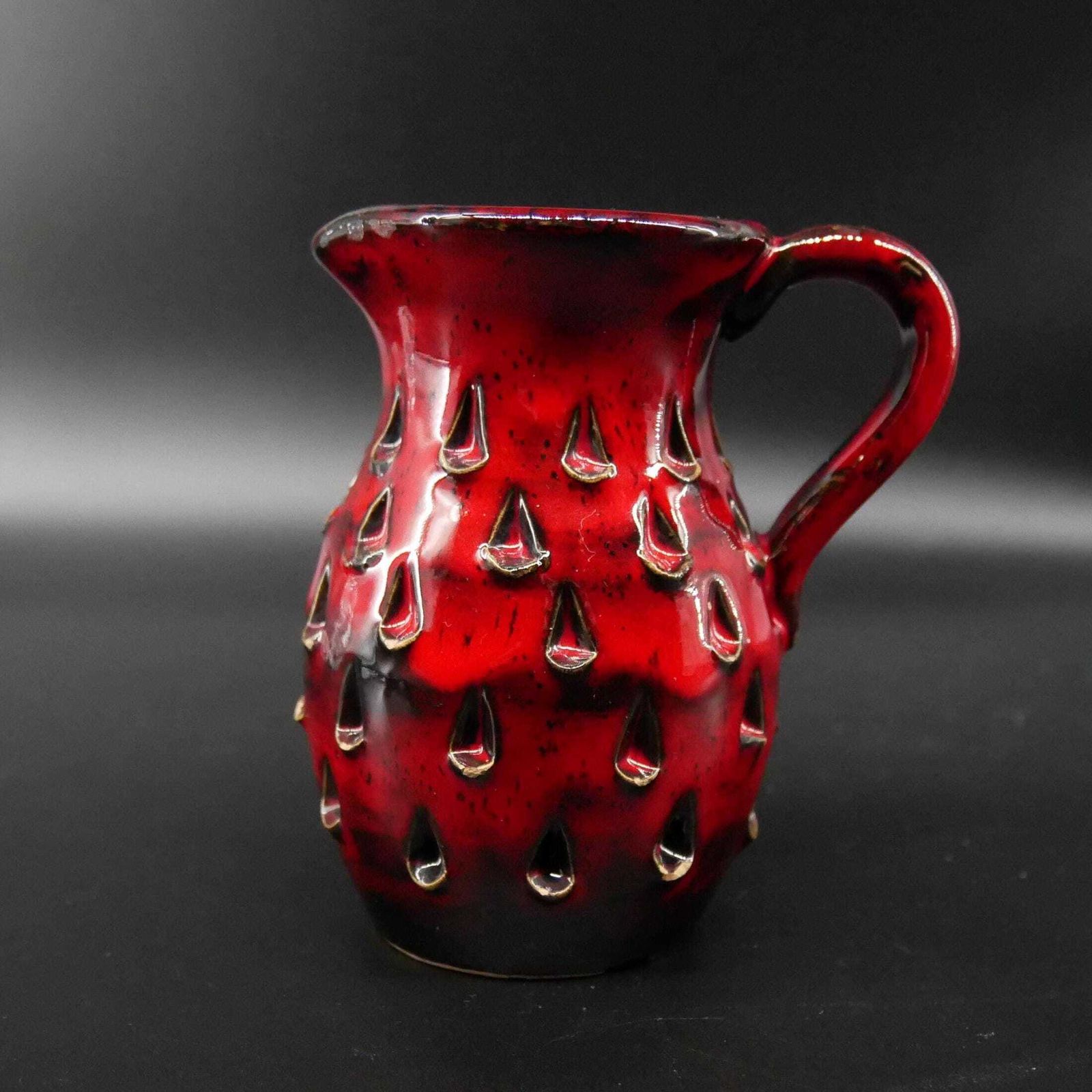 Vintage Fat Lava Ceramic Jug Vase By Fratelli Fanciullacci For Bitossi – 1960s Italy photo for sale