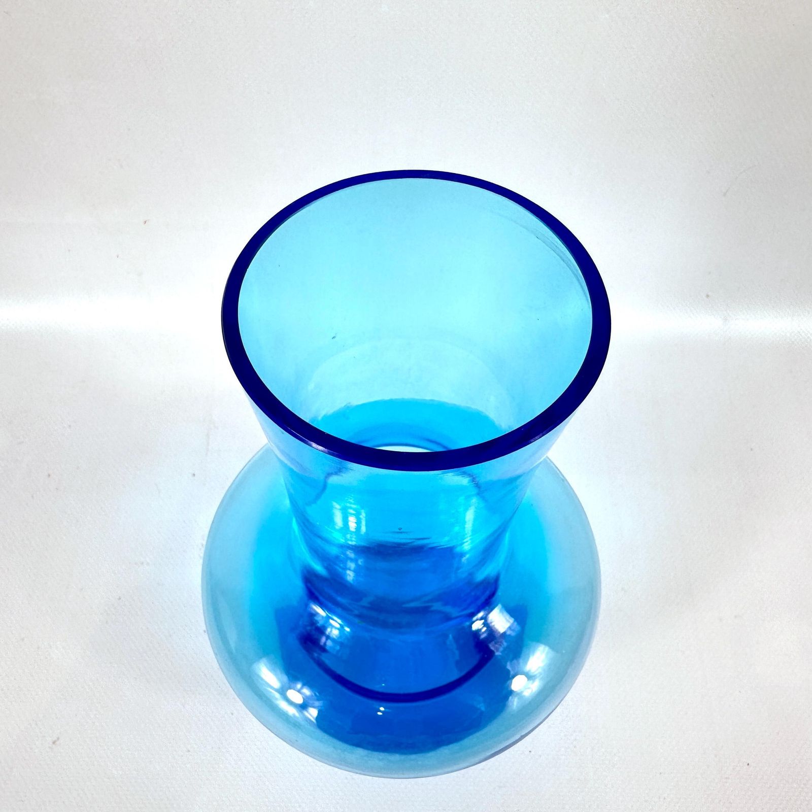 Bo Borgström For åseda – Mid Century Blue Art Glass Vase, Swedish Modern Design, 1960s photo furniture