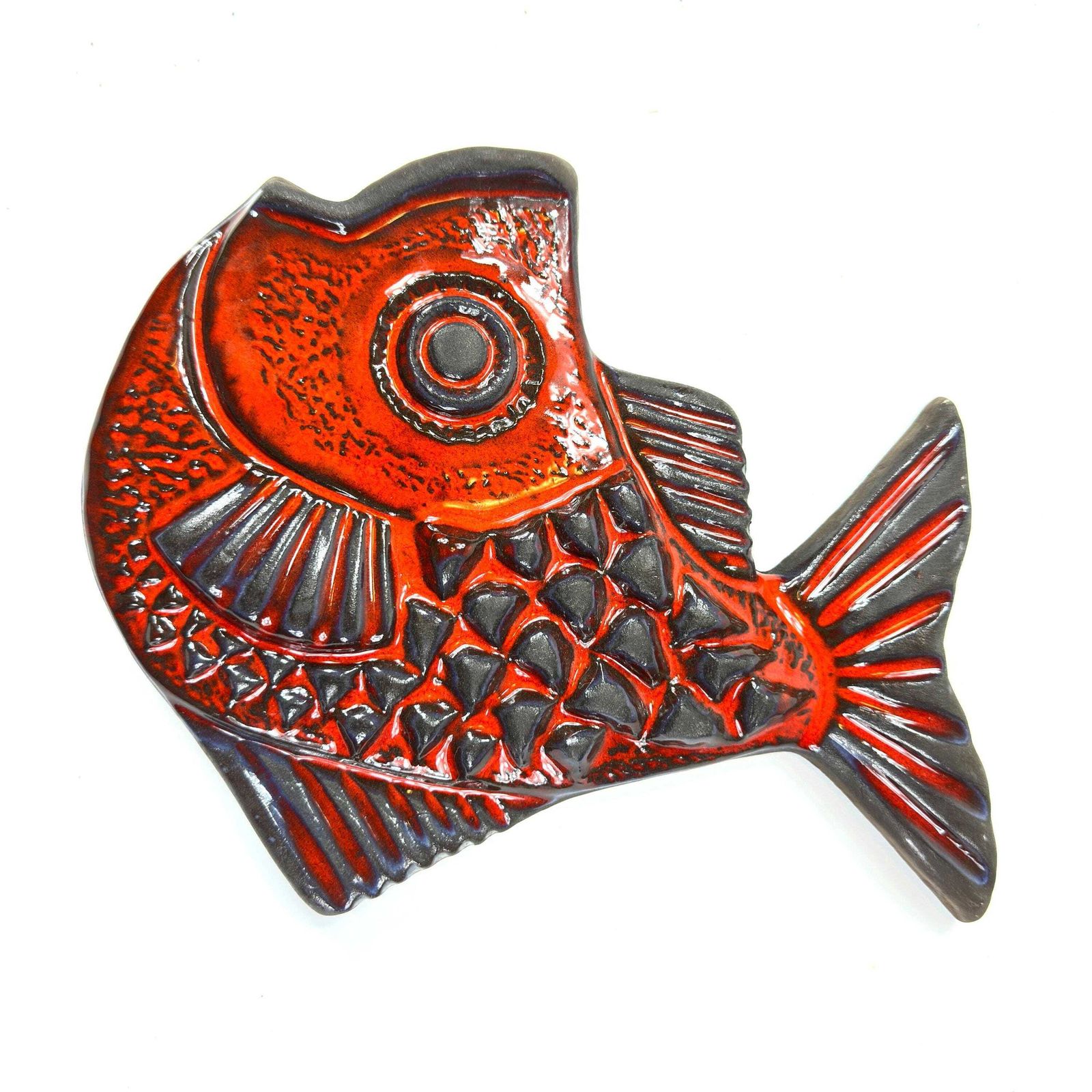 Vintage Danish Pottery Fish Wall Hanging – Norrman Motala, 1980s photo furniture