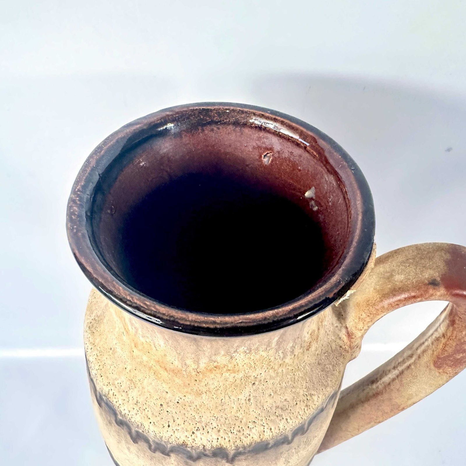 Mid Century Scheurich Pottery Vase – 1960s German Floor Jug, 47 Cm photo vintage