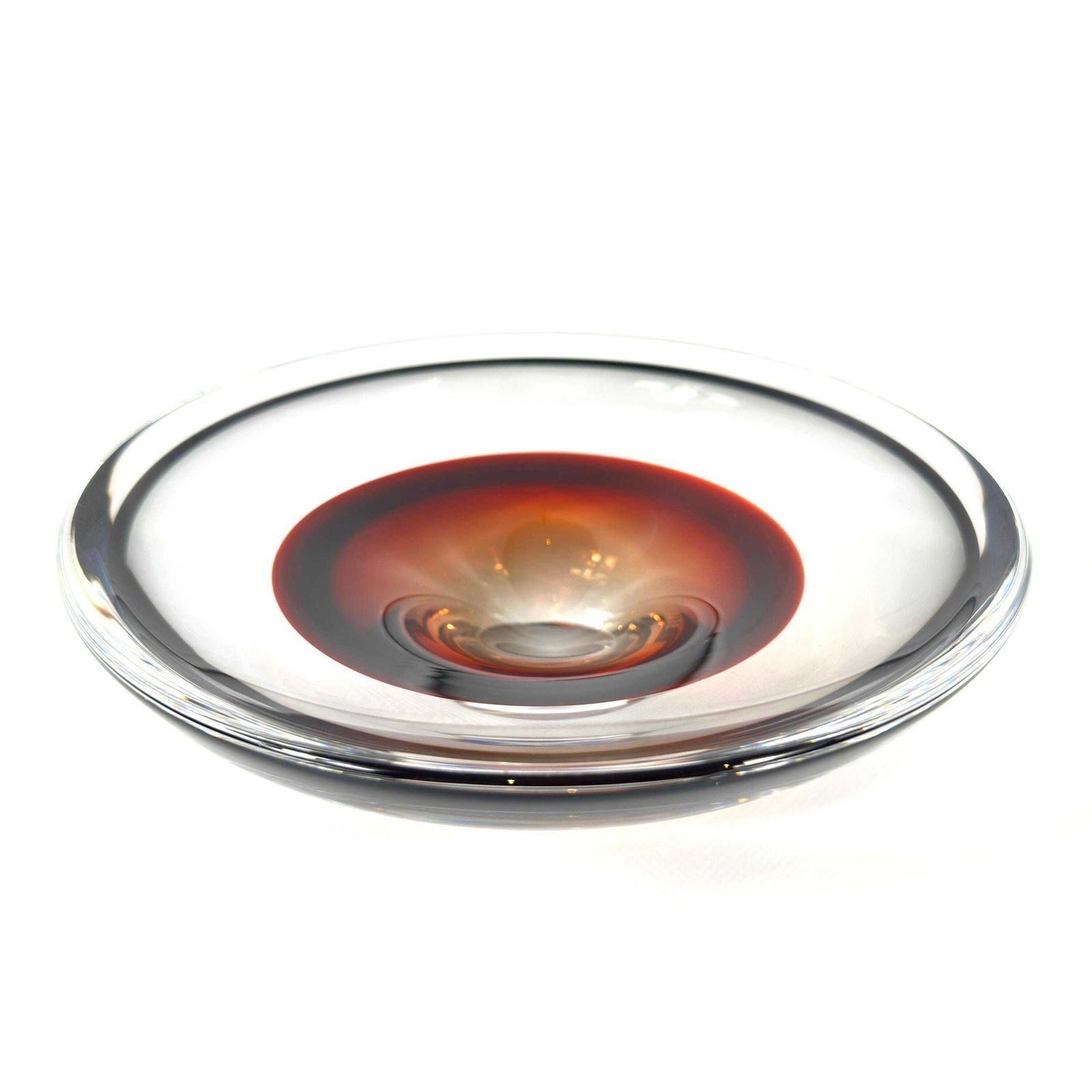 Scandinavian Art Glass Bowl By Sven Palmqvist, 1950s Orrefors Swedish Design photo for sale