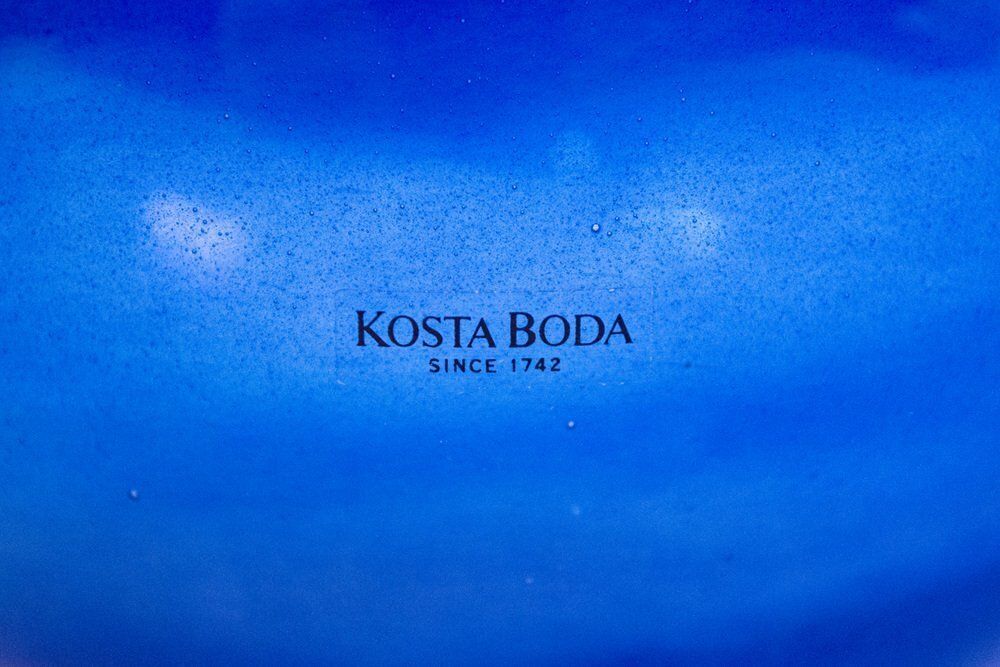 Vintage Bolvormige Glazen Vaas Van Gunnel Sahlin Voor Kosta Boda, Zweden, Jaren 1980 photo for sale