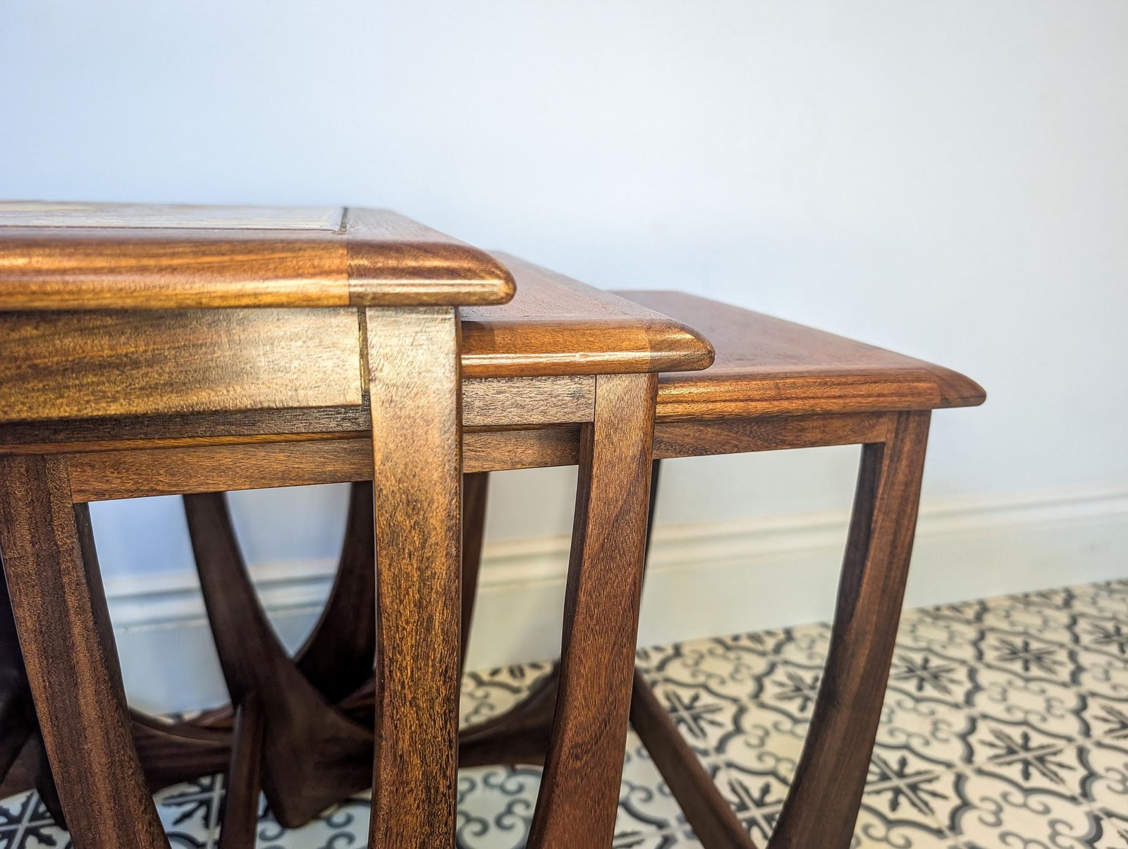G Plan Astro Tiled Top Nest Of Tables. Retro, Vintage G Plan. Set Of 3 Tables photo vinterior