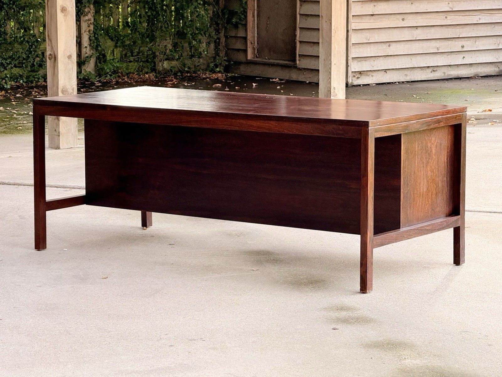 photo furniture Large Mid Century Modern Danish Design Executive Desk Double Pedestal