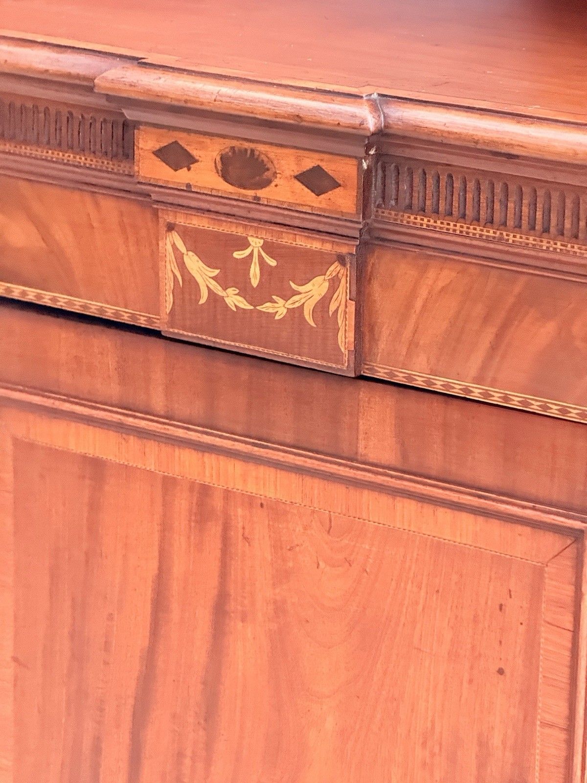 Rare Edwards & Roberts For Thomas Agnew & Sons Mahogany Inlaid Corner Cabinet photo buy