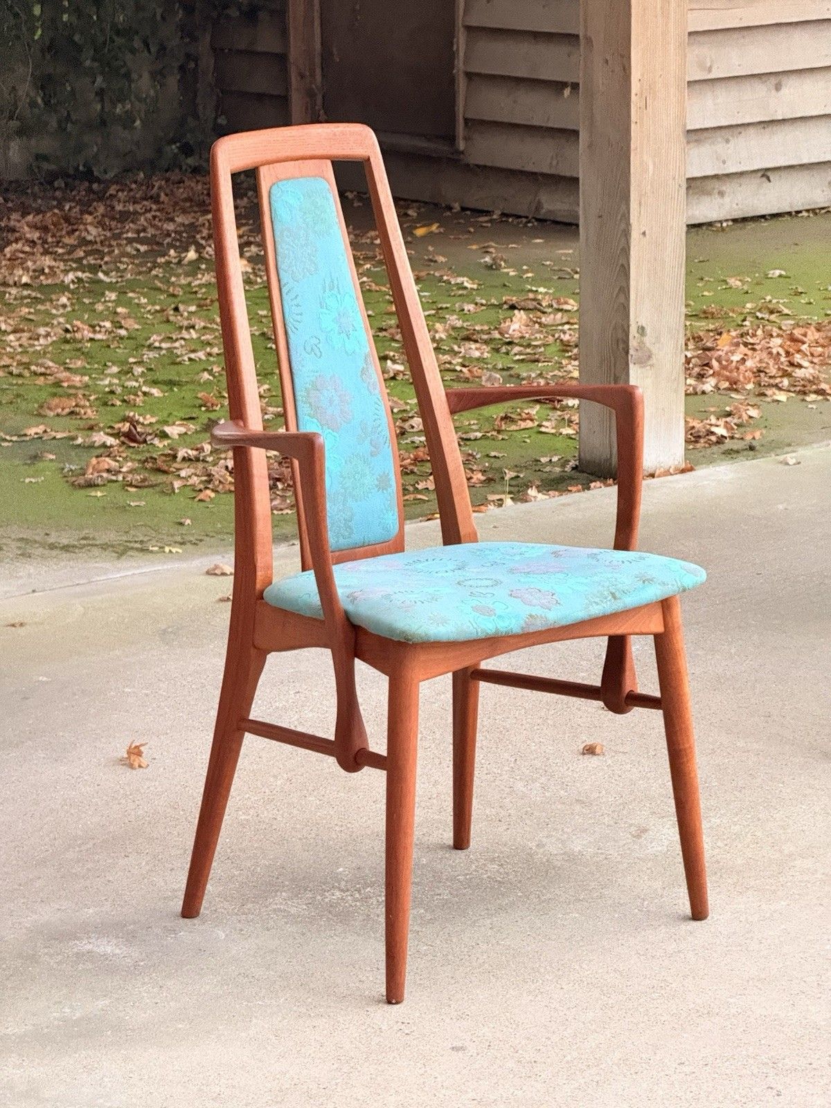 Rare Set 6(4+2) Nils Koefoeds “Eva” Teak Dining Chairs, Danish Modern, Hornslet photo for sale