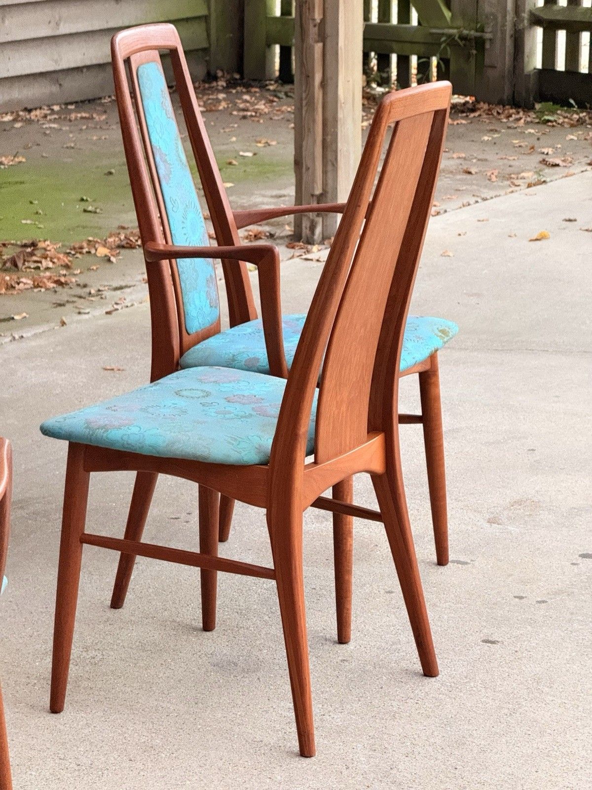 photo for sale Rare Set 6(4+2) Nils Koefoeds “Eva” Teak Dining Chairs, Danish Modern, Hornslet