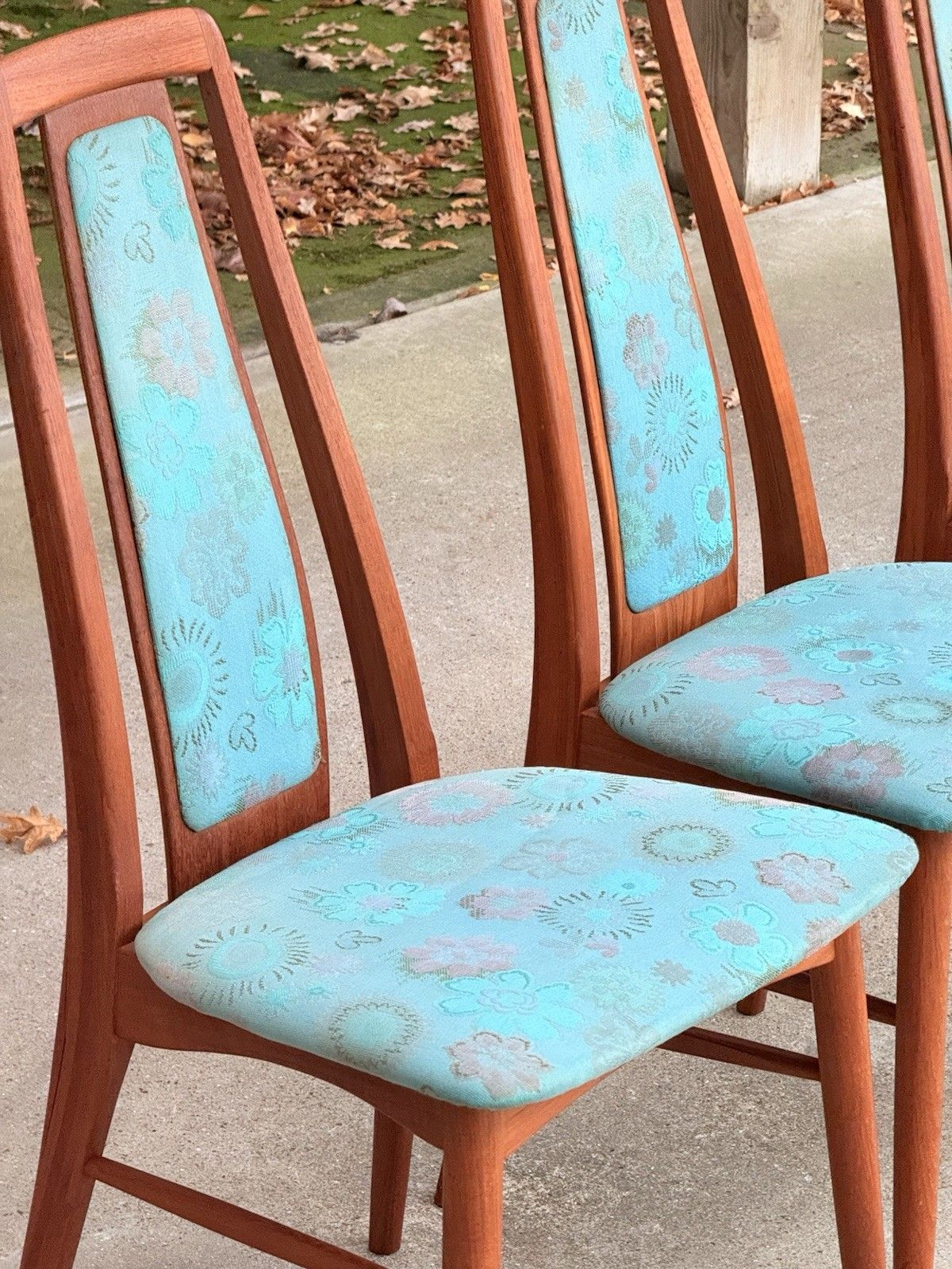 Furniture Rare Set 6(4+2) Nils Koefoeds “Eva” Teak Dining Chairs, Danish Modern, Hornslet photo